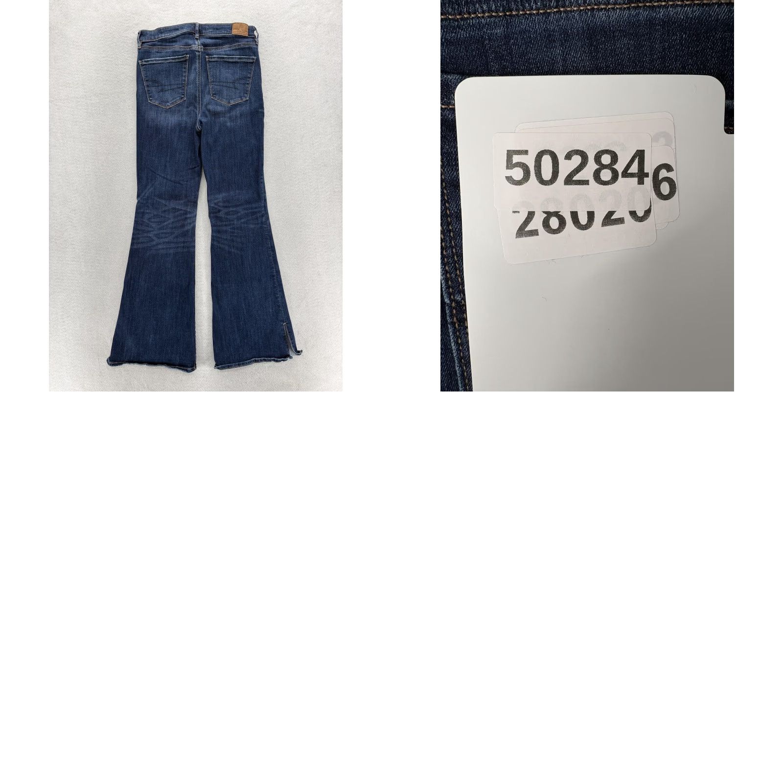 American Eagle Outfitters American Eagle Jeans Womens 8 Blue Medium Wash Flared Stretch Denim Rise High 29in 5-Pocket Zipper Button Slim Casual Shirts & Jeans Size 30" / US 8 / IT 44 - 9 Thumbnail