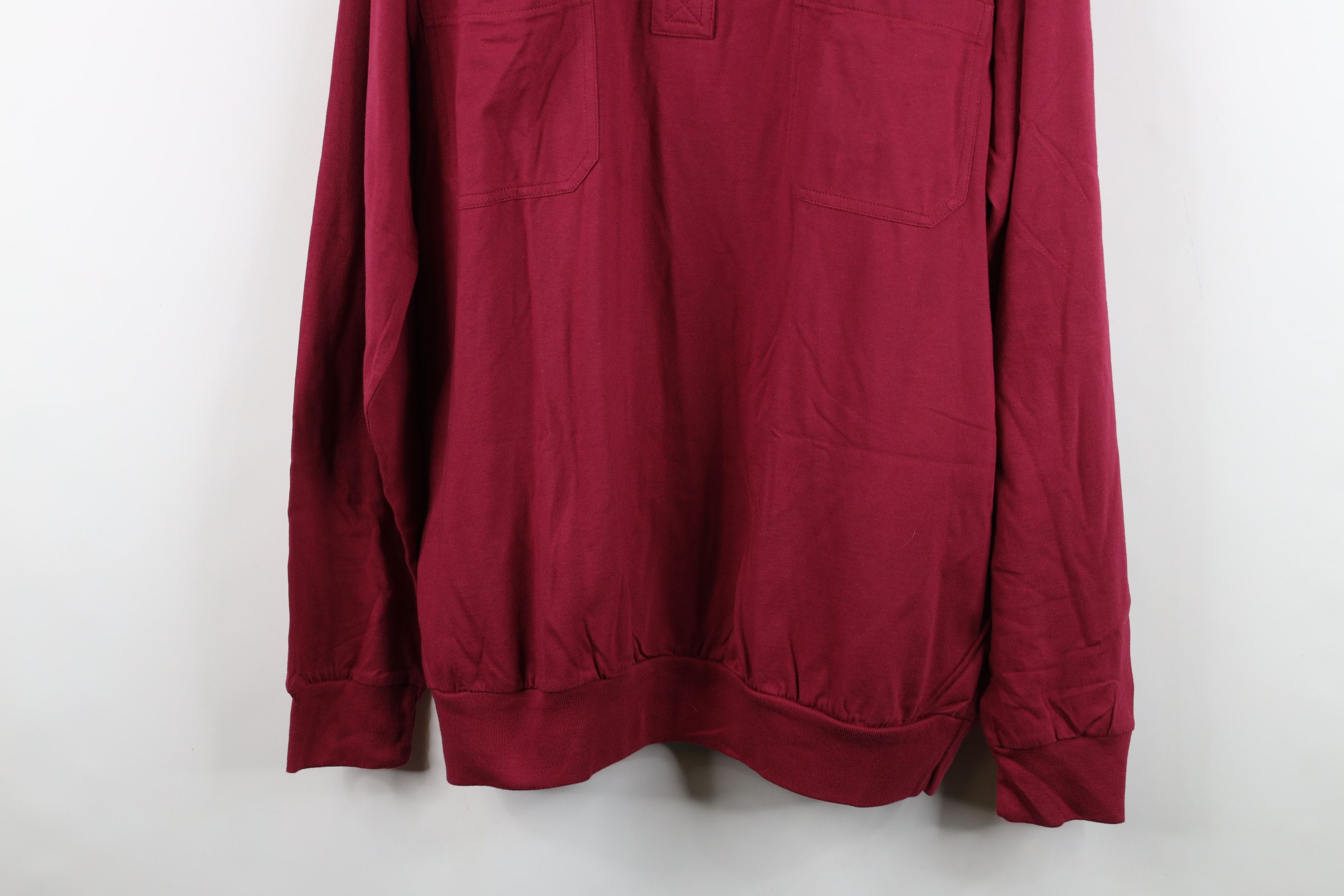 Vintage Deadstock Vintage 90s Streetwear Long Sleeve Polo Red Size US XL / EU 56 / 4 - 3 Thumbnail