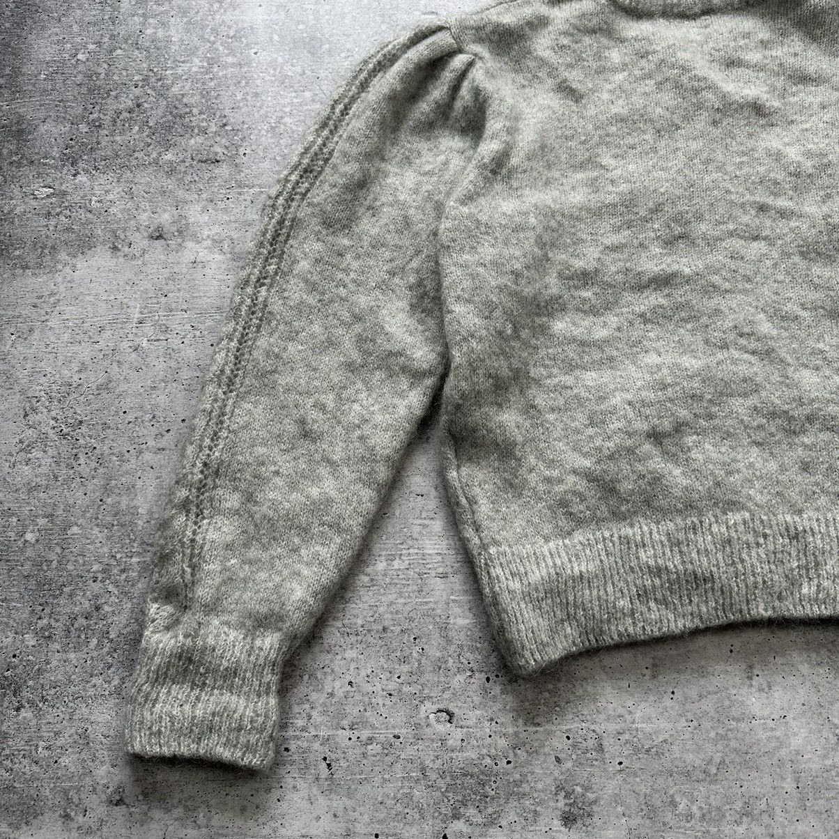 Designer Sandro Brushed Pointelle Knit Cardigan Mohair Wool Size M / US 6-8 / IT 42-44 - 16 Thumbnail