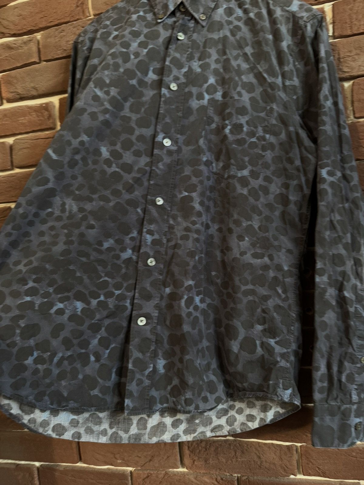 Acne Studios AW13 Acne Studios Isherwood Animal Button Up Shirt Blue 48 Size US M / EU 48-50 / 2 - 4 Thumbnail