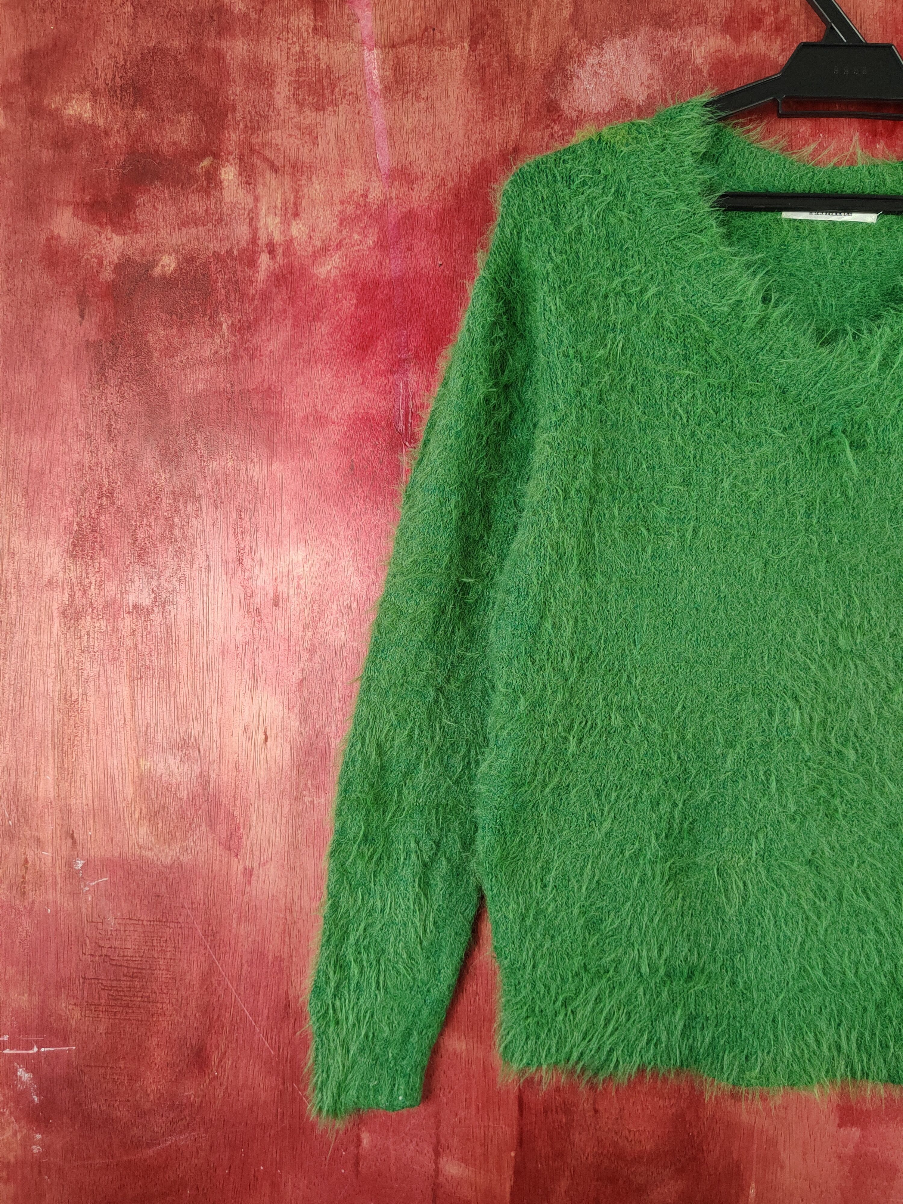 Japanese Brand × Vintage Vintage Khalita Green Fur Mohair Knitwear Size L / US 10 / IT 46 - 3 Thumbnail