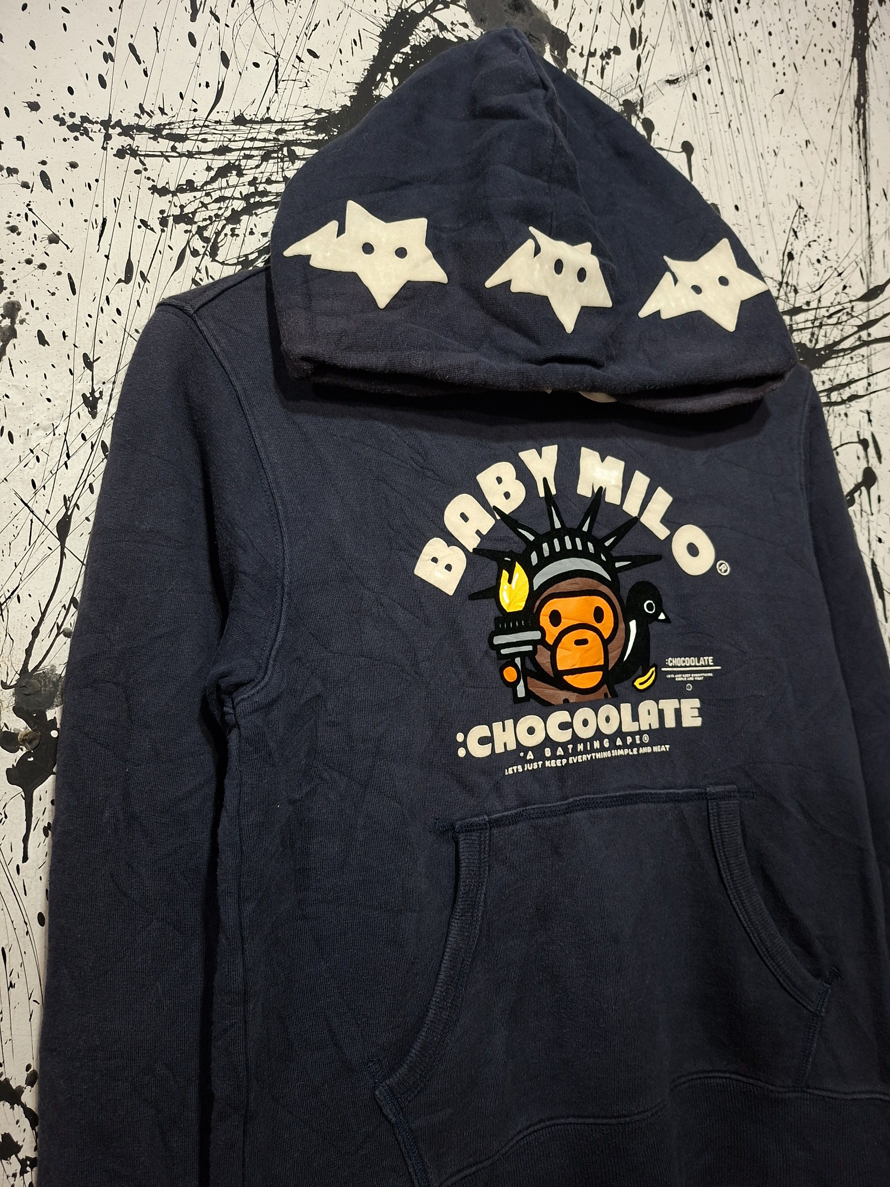 Bape × Chocolate BAPE X CHOCOLATE BABY MILO AW 2011 STATUE OF LIBERTY HOODIE Size US XS / EU 42 / 0 - 2 Thumbnail