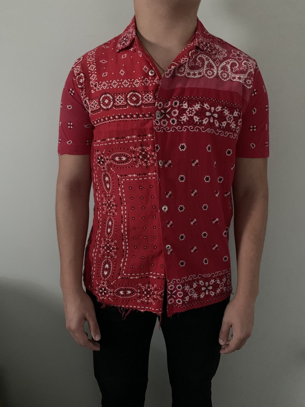 Vintage WornOn LA Vintage Bandana Shirt Size US M / EU 48-50 / 2 - 2 Thumbnail