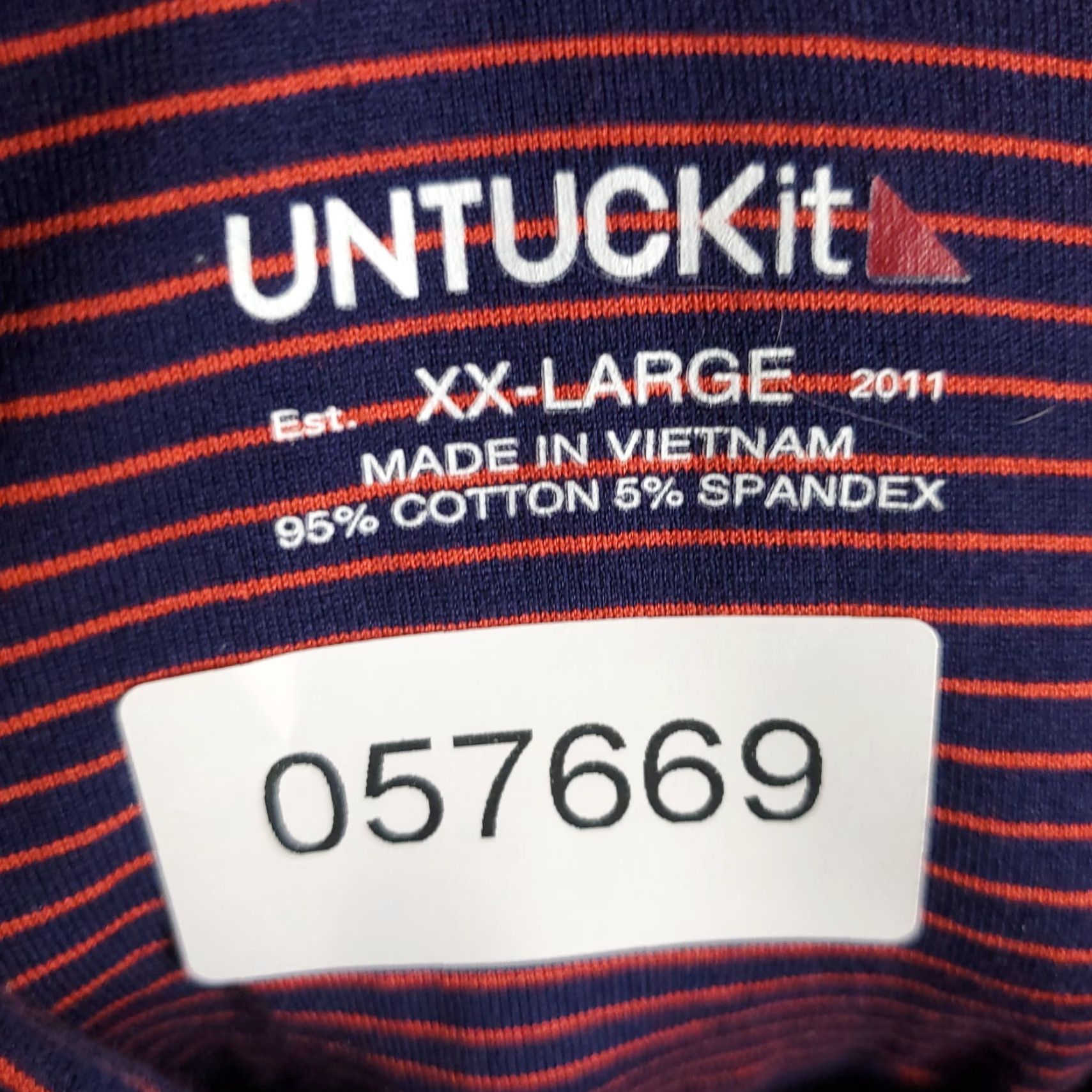 UNTUCKit UNTUCKit Polo Shirt Mens 2XL Red Striped Button-Front Casual Golf Shirt Adult Polo by UNTUCKit Men’s Size 2XL Red Striped Polo Shirts Sportswear Size US XXL / EU 58 / 5 - 6 Thumbnail