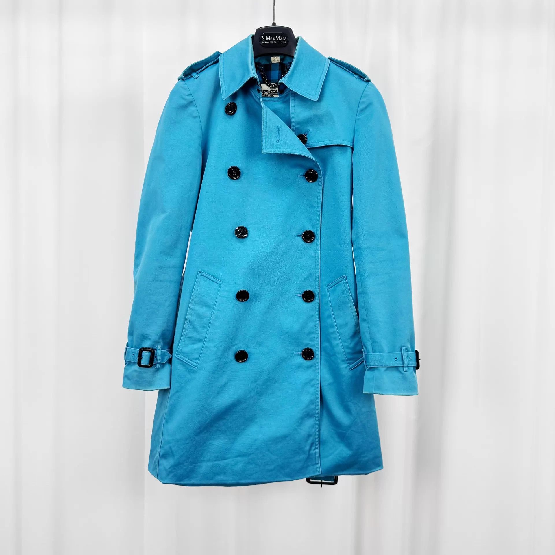 Burberry Burberry Double-Breasted Check Lined Trench Coat UK4 9/10 Size XS / US 0-2 / IT 36-38 - 1 Thumbnail