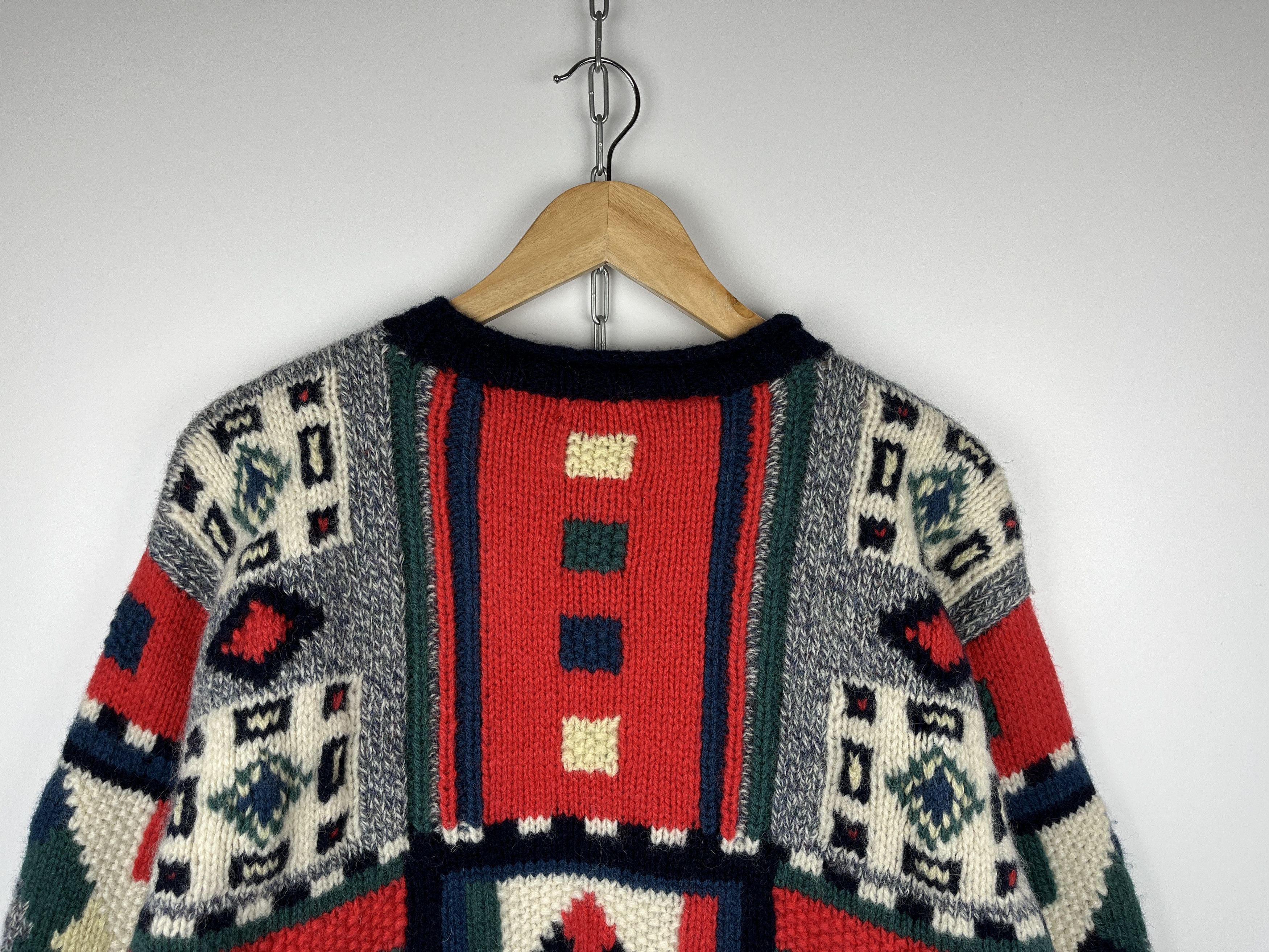 Vintage PACO Geometric Abstract Wool Knit Sweater Size S/M Christmas Size US S / EU 44-46 / 1 - 12 Thumbnail