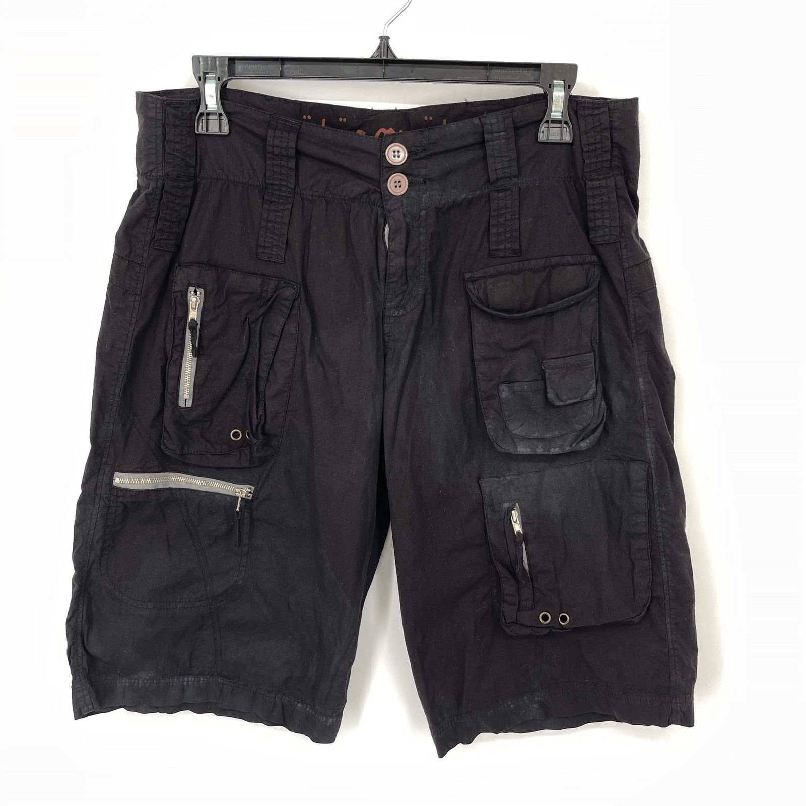 image of Pete & Greta By Johnny Was New Cargo Shorts Size 6 Black, Women's