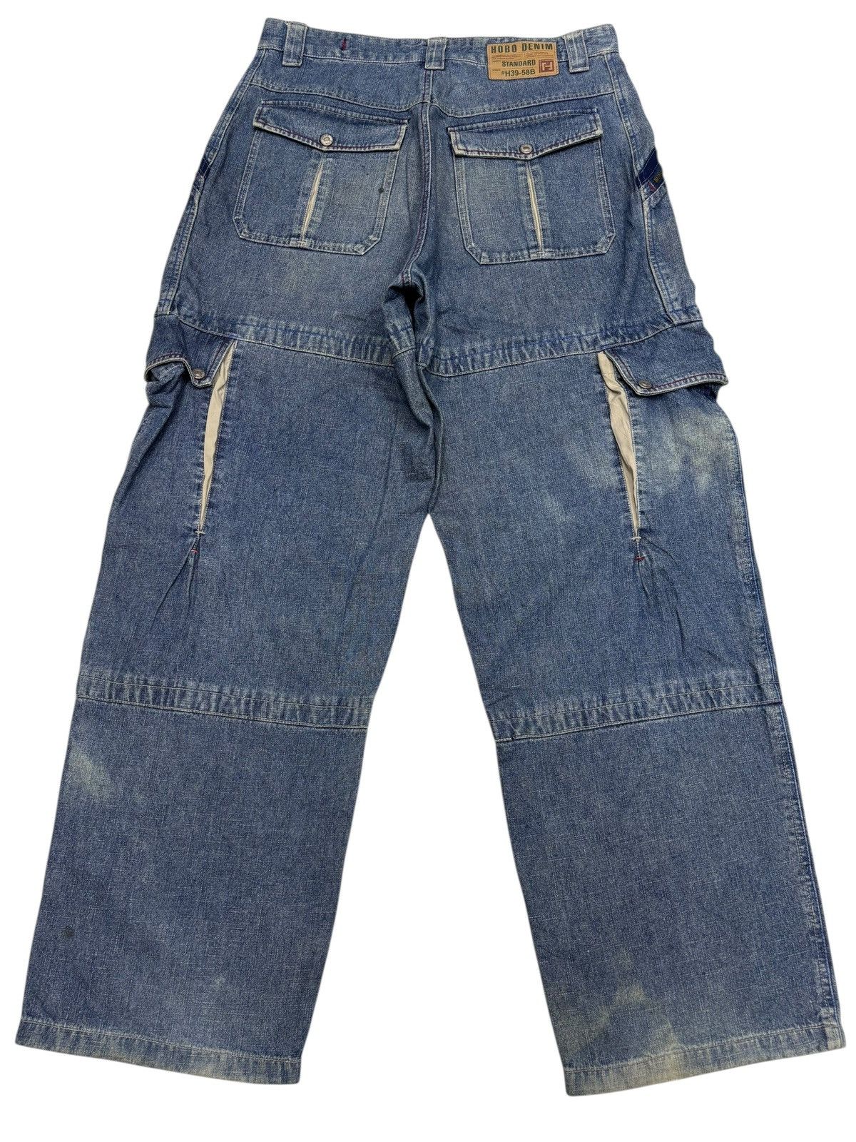 If Six Was Nine 💥HOBO MULTI POCKET BAGGY JEANS CARGO DENIM PANTS Size US 34 / EU 50 - 2 Thumbnail