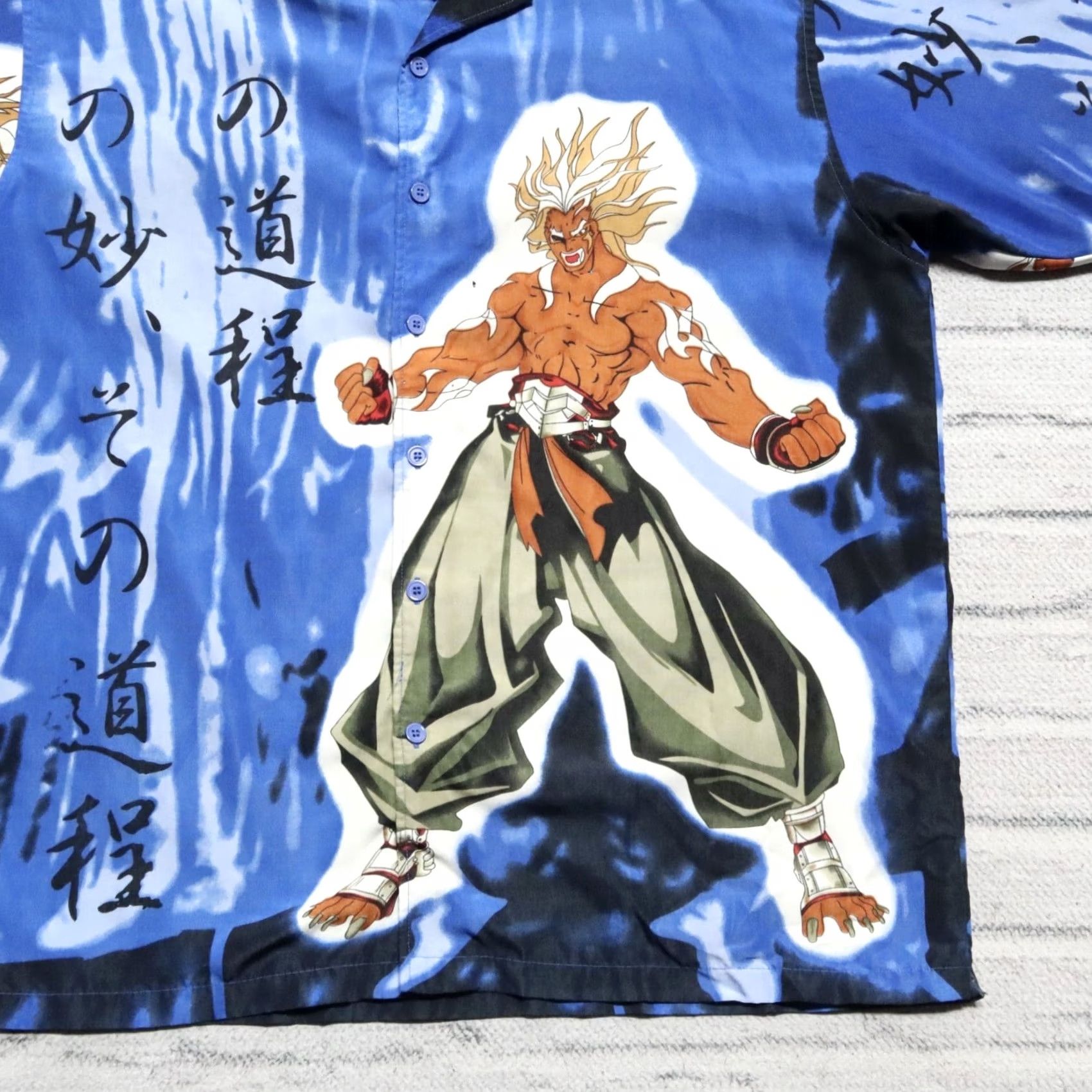 Vintage VINTAGE JAWS Dragon Ball Z Street Fighter Jaws Button-Down Shirt XL Blue Men Button-Up Shirt XXL? Size US XL / EU 56 / 4 - 2 Thumbnail