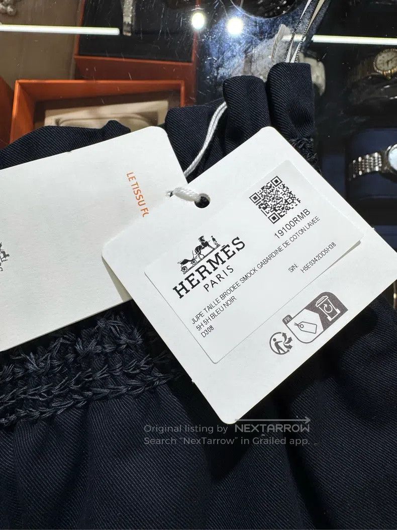 Hermes Hermes Ruched Pleated Skirt Twill Size 25" / US 0 / IT 36 - 6 Thumbnail
