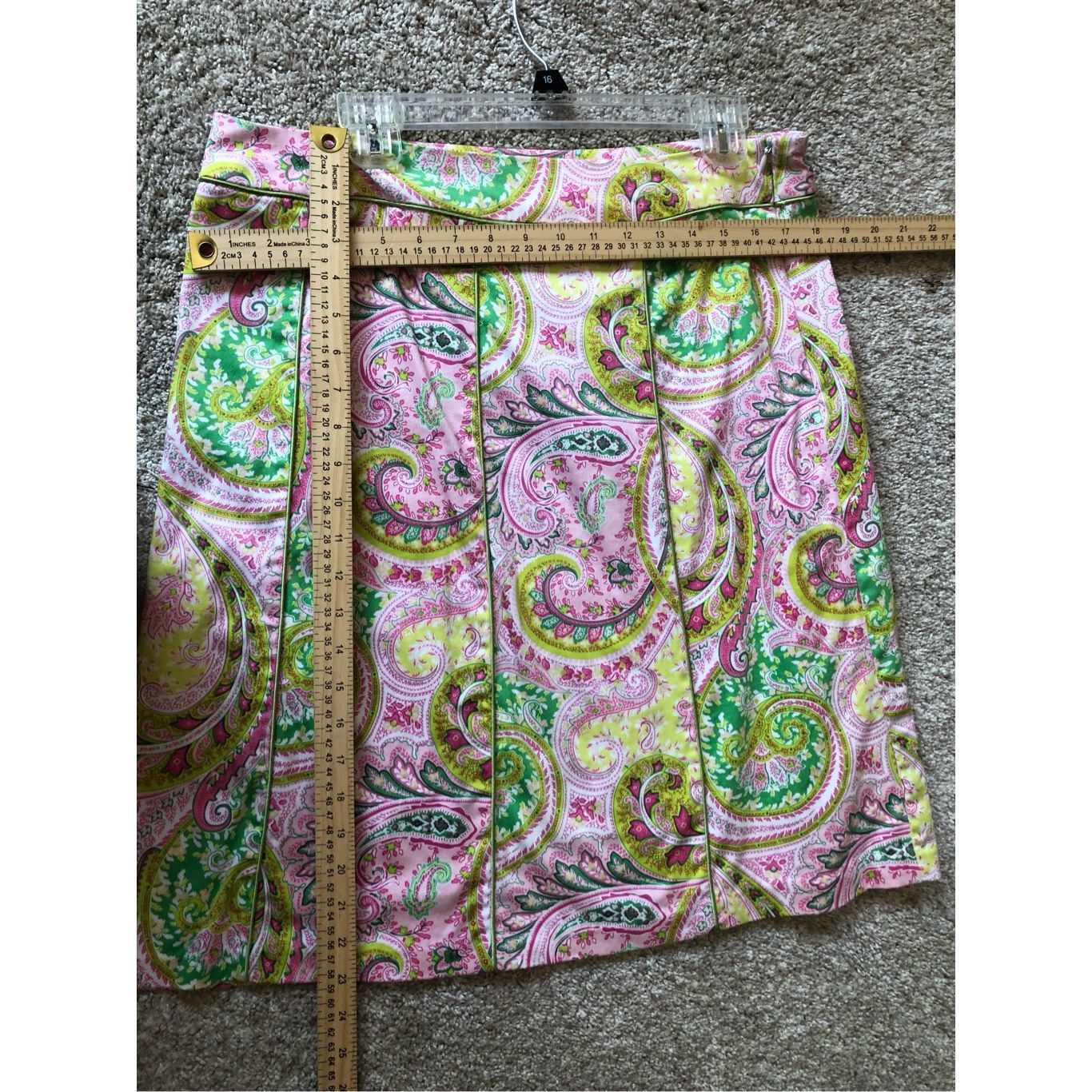 Other Chadwicks Women’s Pink and Green Paisley Knee Length Skirt S Size 38" / US 16 / IT 52 - 7 Thumbnail