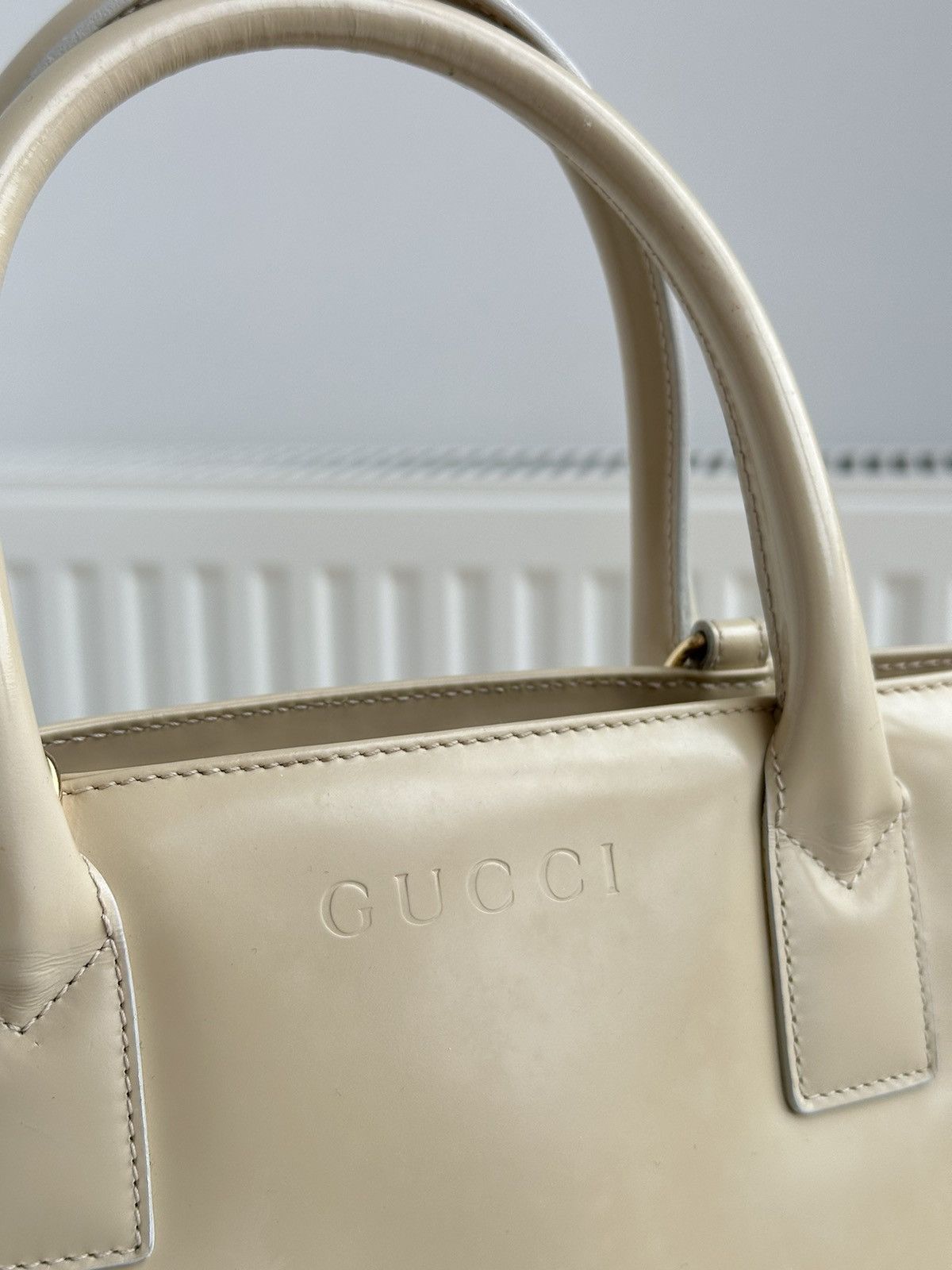Gucci Vintage Gucci Leather Beige Shoulder Hand bag 000 2404 0503 Size ONE SIZE - 4 Thumbnail