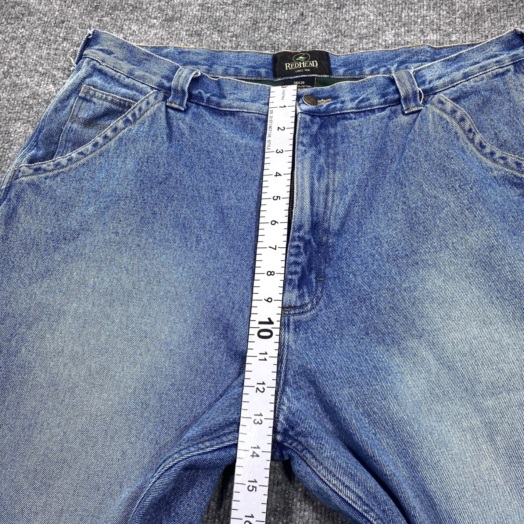 Vintage RedHead Jeans Mens 38x30 Blue Relaxed Straight Insulated Fleece Lined Denim 7254MN Winter Pockets Zip Fly Size US 38 / EU 54 - 6 Thumbnail