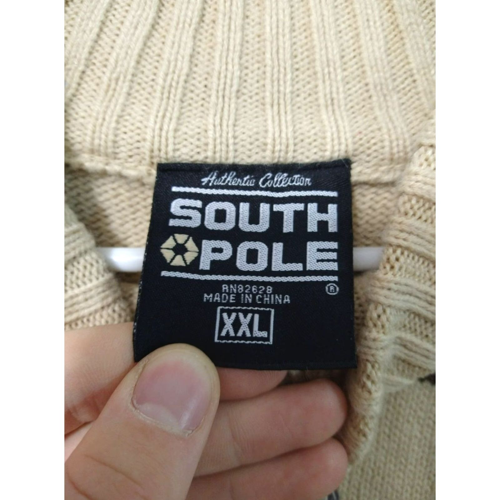 Southpole VINTAGE Southpole Sweater Mens 2XL Beige Striped Pullover 1/4 Zip Hip Hop Y2K Classic 90s Shirt Mens Size US XXL / EU 58 / 5 - 5 Thumbnail