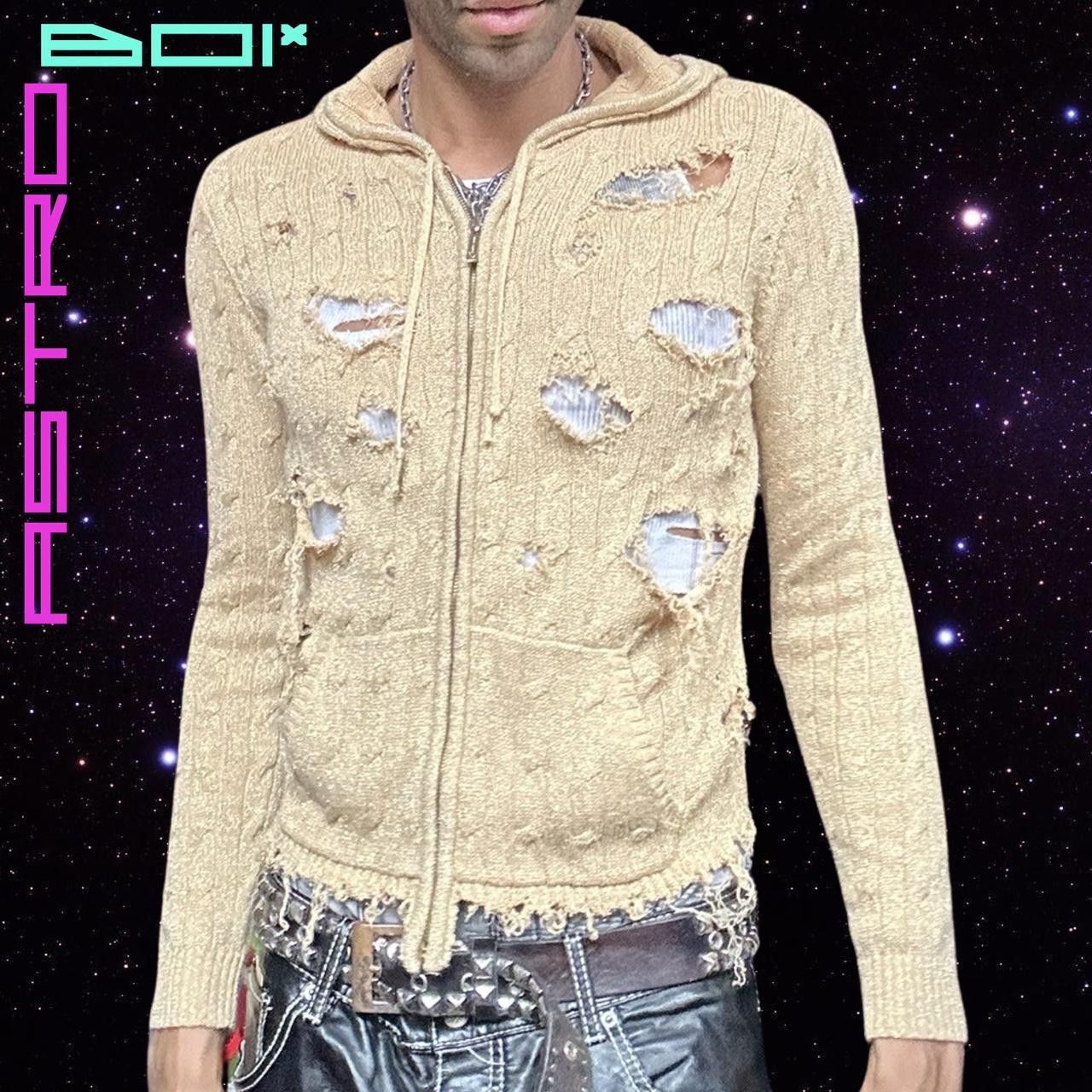Ralph Lauren ASTROBOI x Ralph Lauren Gold Cable Knit Zip Sweater - Large Size L / US 10 / IT 46 - 4 Thumbnail