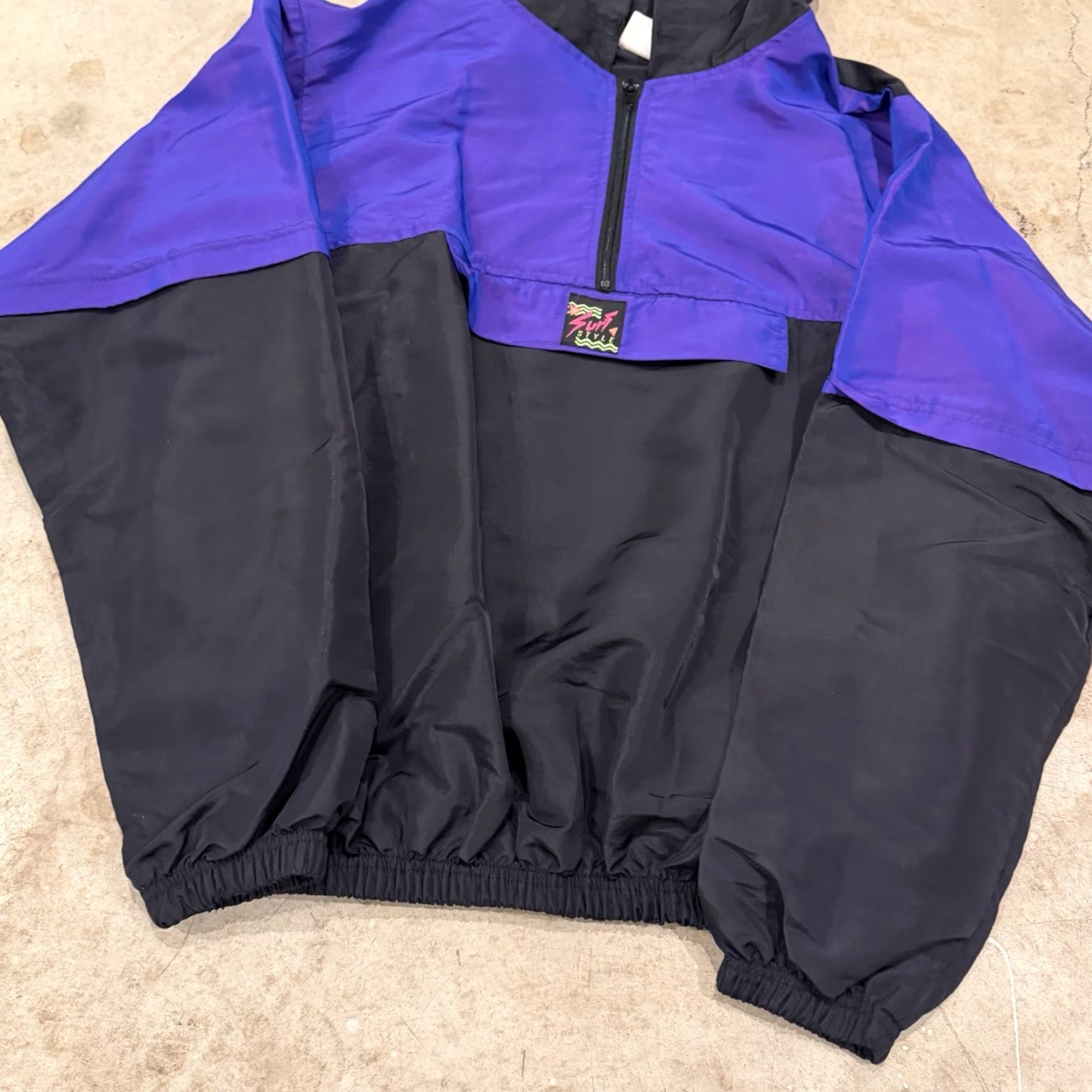 Vintage VINTAGE Surf Style Hoodie Pullover Windbreaker Jacket 1/4 Zip Purple Large Men Mens L Size US L / EU 52-54 / 3 - 6 Thumbnail