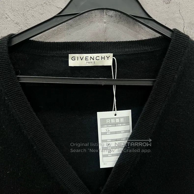 Givenchy Givenchy Black and White Striped Merino Wool Knit Cardigan Size US XL / EU 56 / 4 - 4 Thumbnail