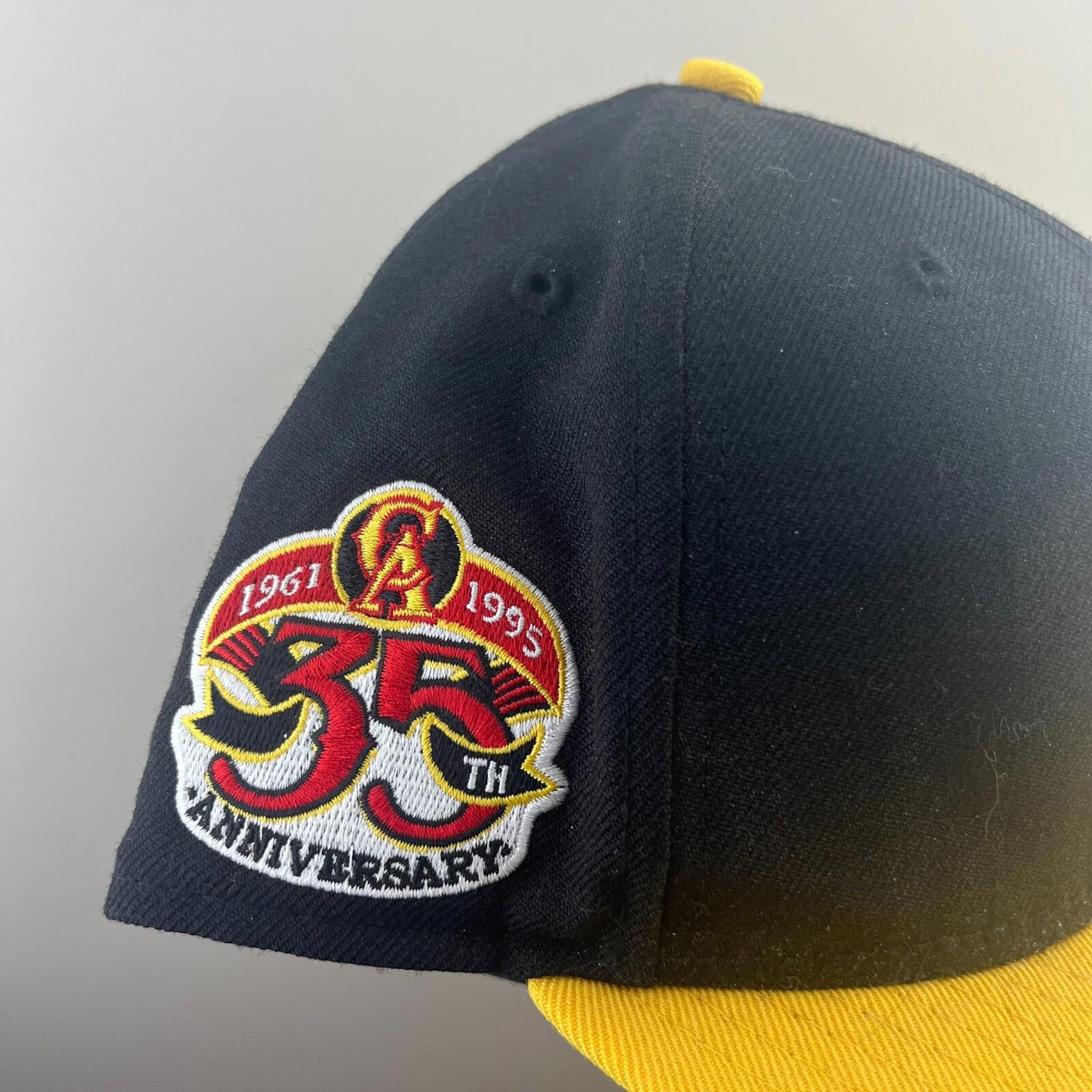 New Era Vintage California Angels New Era Fitted Hat Size 7 1/2 35th Size ONE SIZE - 3 Thumbnail
