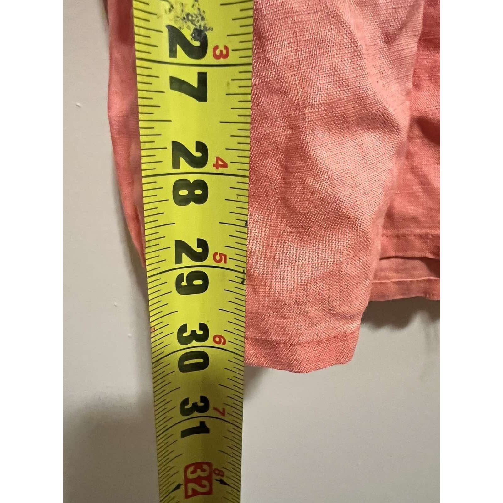 Anthropologie Anthro HARBOR Women's salmon pink button up Size M A000173 Size M / US 6-8 / IT 42-44 - 7 Thumbnail