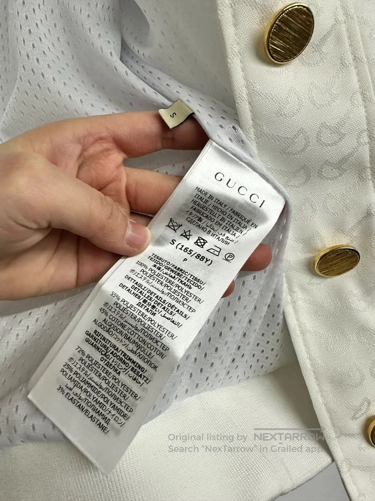 Gucci Gucci White Striped Button Jacket. Size US S / EU 44-46 / 1 - 6 Thumbnail