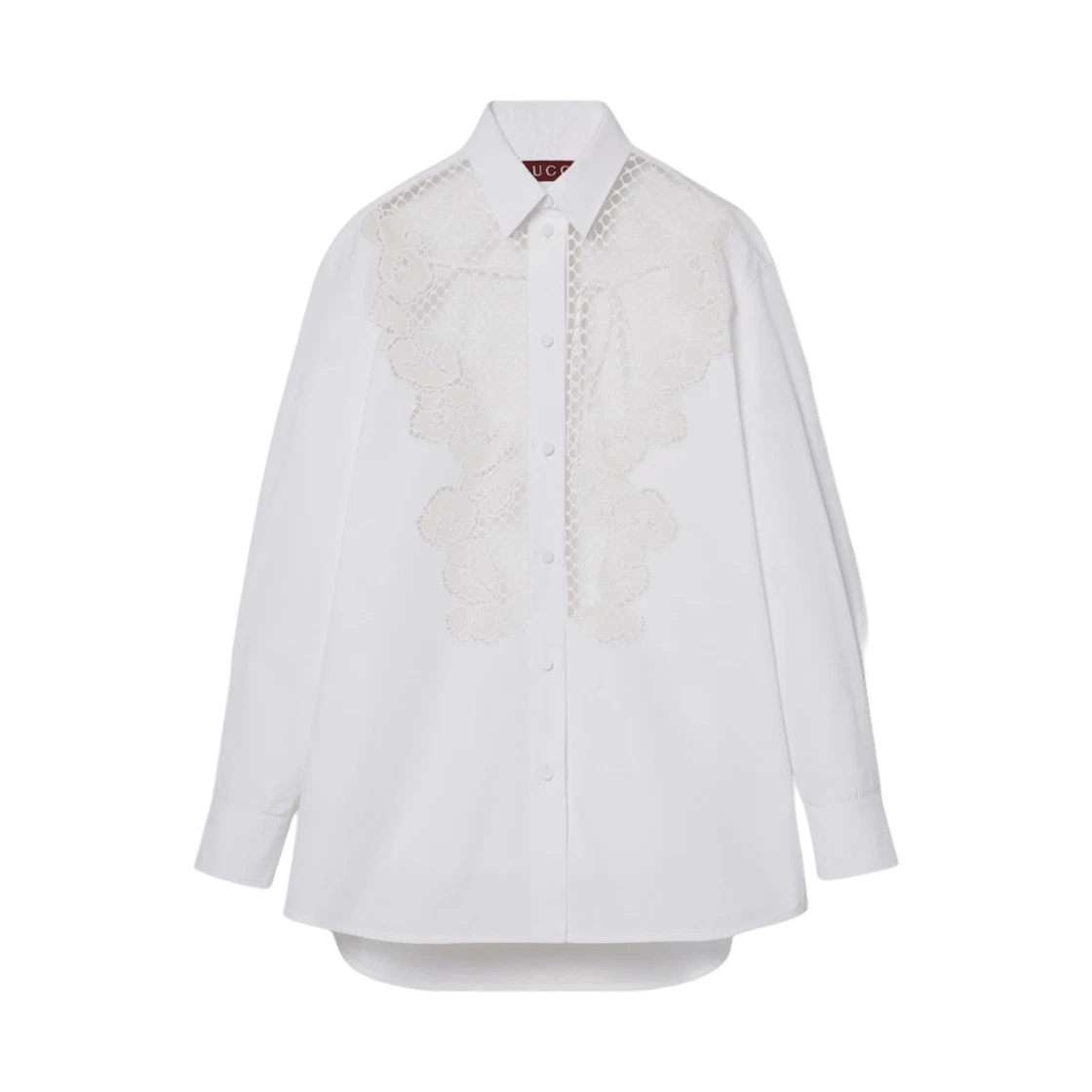 Gucci o1la5ras0526 Cotton Poplin Shirt With Embroidery in White Size M / US 6-8 / IT 42-44 - 1 Preview