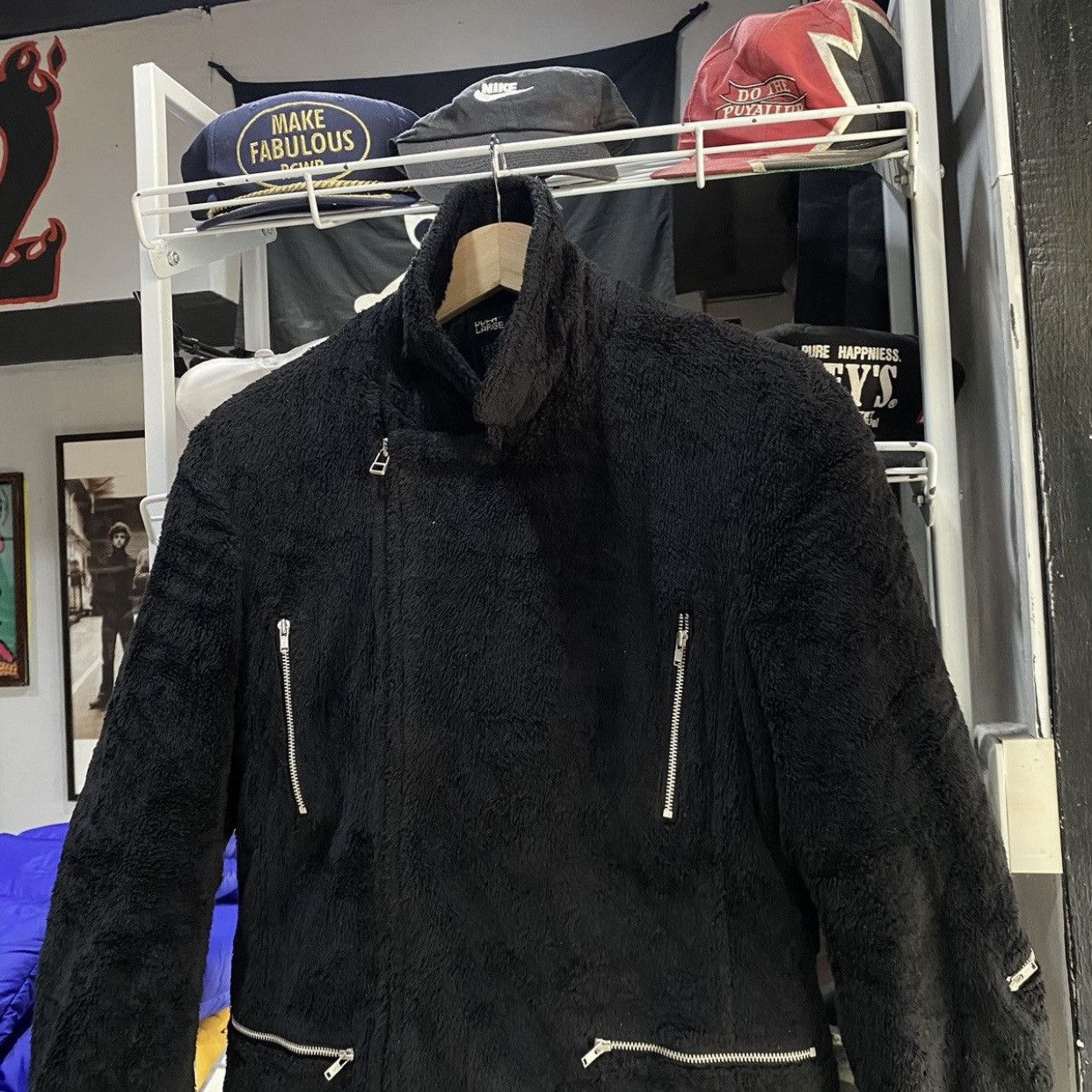 PPFM Archive PPFM Y2K Boa Fleece Double Riders Biker Jacket Punk Size US S / EU 44-46 / 1 - 4 Thumbnail