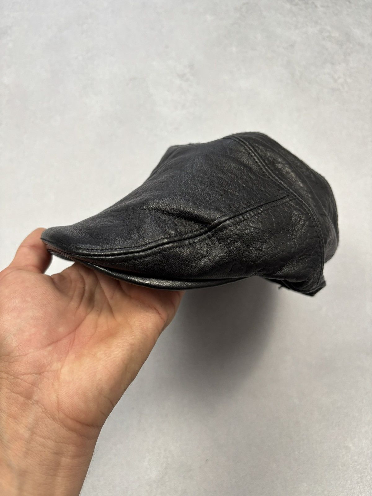 Bailey Hats Bailey of Hollywood Black Leather Newsboy Cap Small Size ONE SIZE - 1 Thumbnail