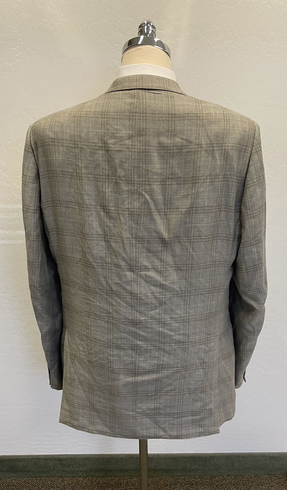 Ermenegildo Zegna Cashmere & Silk Check Jacket Size 50L - 4 Thumbnail