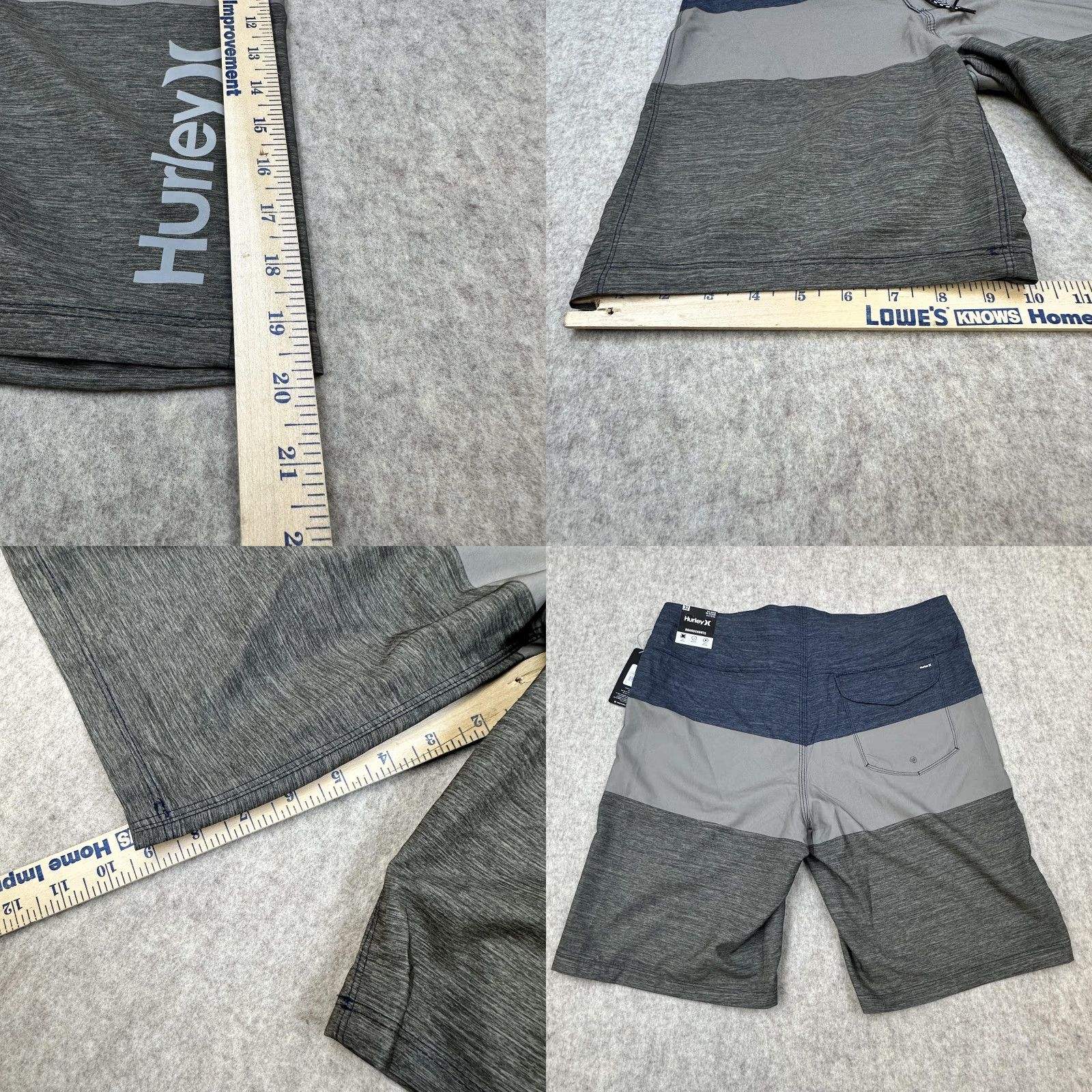 Hurley Hurley Board Shorts Mens 32 Blue Gray Colorblock 4-Way Stretch Reflective NWT Shorts Bottom Colorblock Multicolor Surf Beach Men 32 Mens Size US 32 / EU 48 - 8 Thumbnail