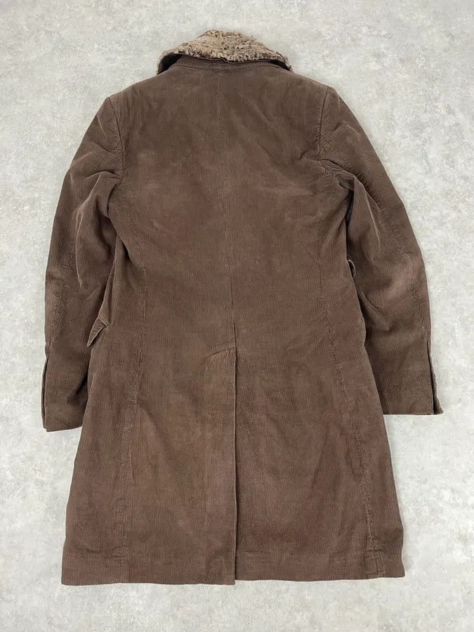 Dolce & Gabbana AW2004 Dolce & Gabbana Brown Corduroy Fur Collar Trench Jacket Size US M / EU 48-50 / 2 - 6 Thumbnail