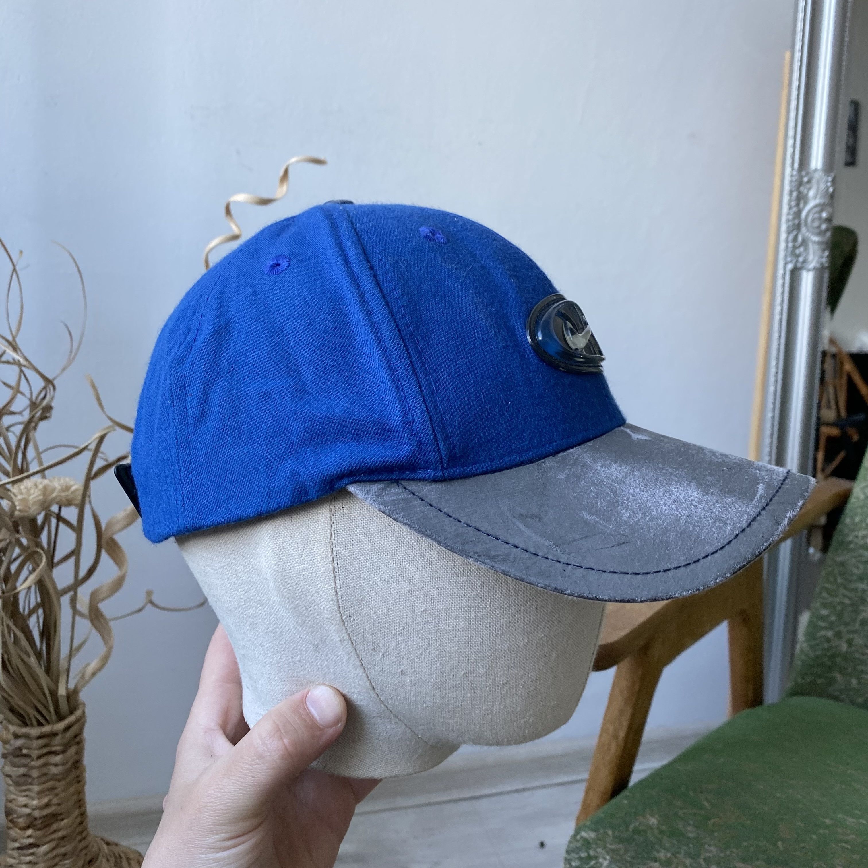 Nike 🧢 Vintage 80-90s Nike Cap Big logo swoosh Distressed Y2K Size ONE SIZE - 2 Thumbnail