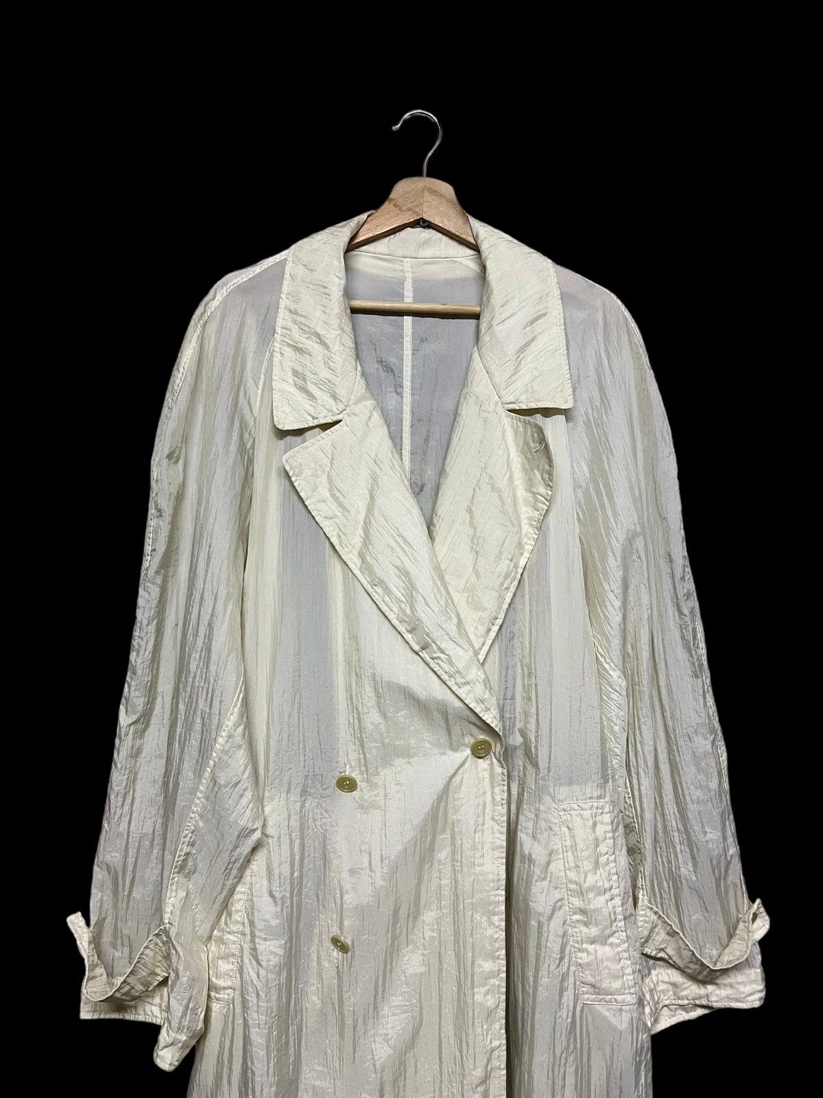Kenzo × Vintage Vtg🔥Kenzo Paris Double Breasted White Trenchcoat Jacket Size US L / EU 52-54 / 3 - 8 Thumbnail