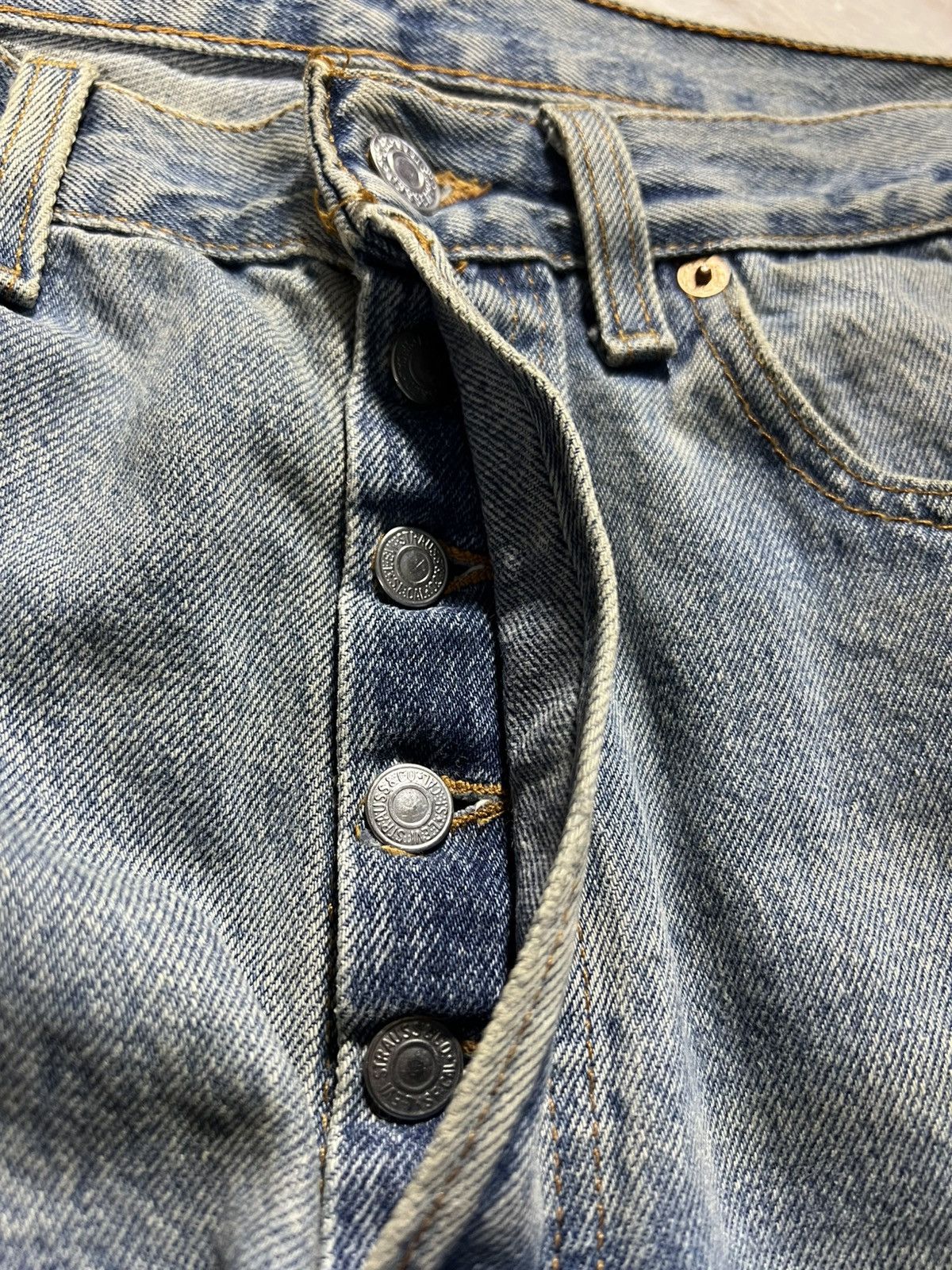Levi's Vintage 90’s Levis 501 Custom Punk Stone Wash Jean Size US 30 / EU 46 - 14 Thumbnail