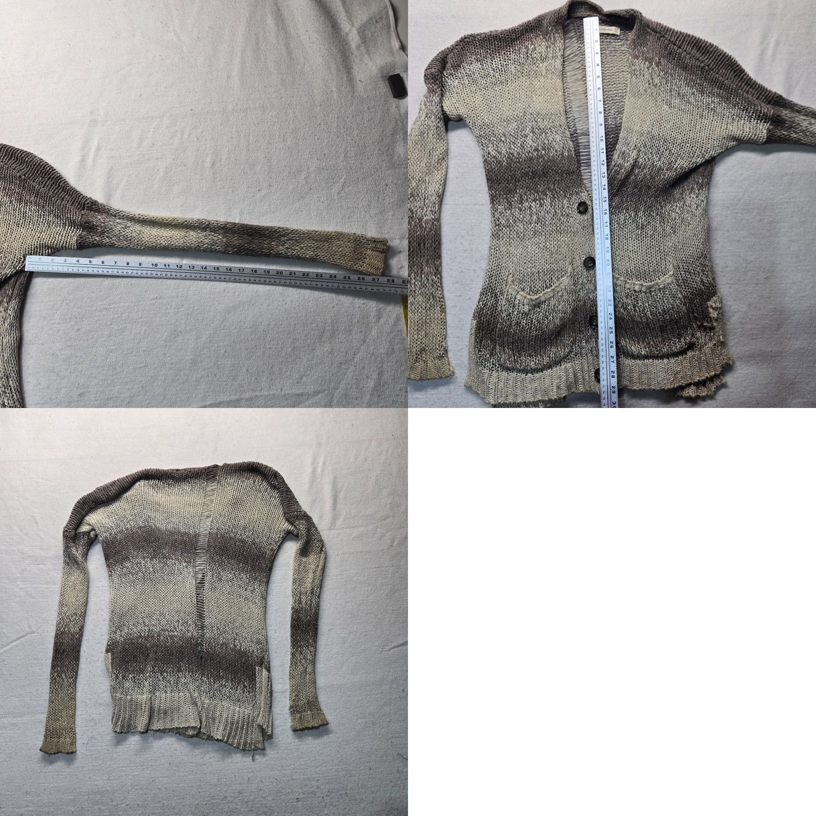 Abercrombie & Fitch VINTAGE Abercrombie & Fitch Women's Cardigan Knit Long Line Button Up XS Brown Sweater 2010s Size XS / US 0-2 / IT 36-38 - 8 Thumbnail
