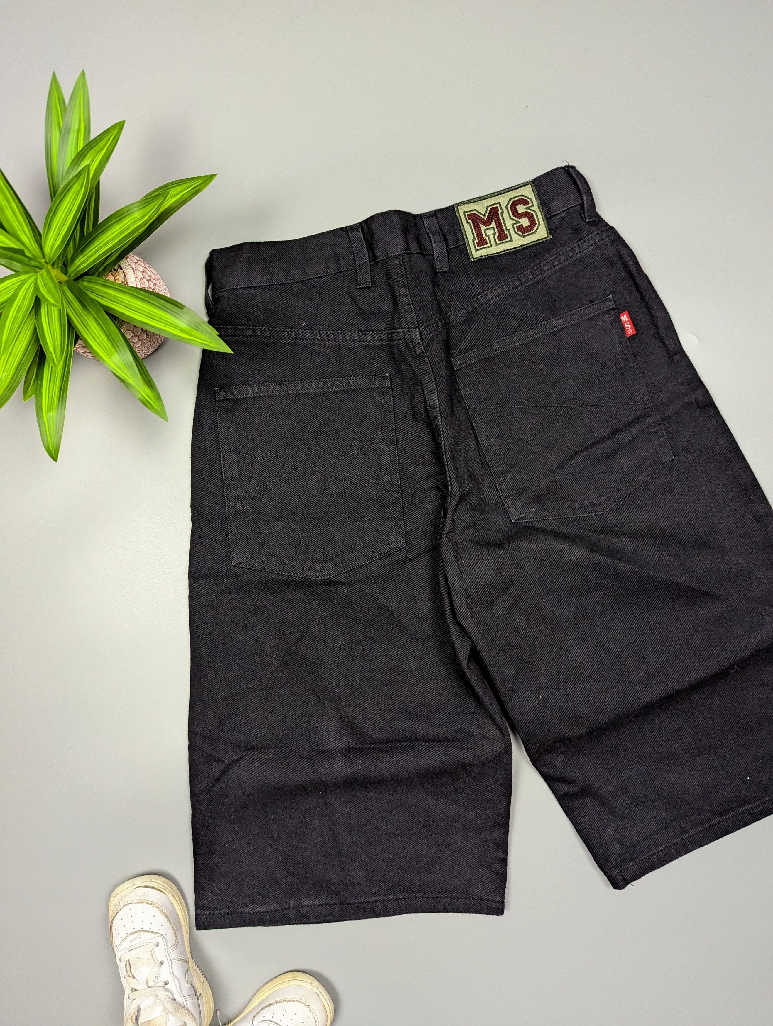 Hysteric Glamour Y2K Italian Skater Baggy Black Denim Shorts Grunge VTG Sk8 Size US 29 - 11 Thumbnail
