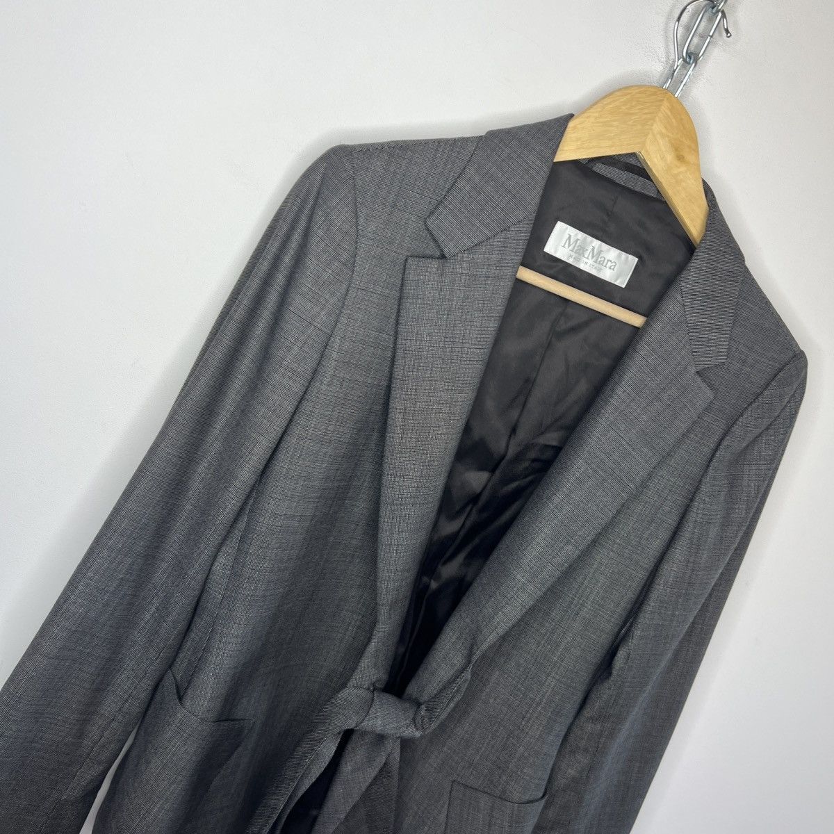 Max Mara Max Mara Blazer Women Gray Wool Size M Size XL / US 12-14 / IT 48-50 - 4 Thumbnail