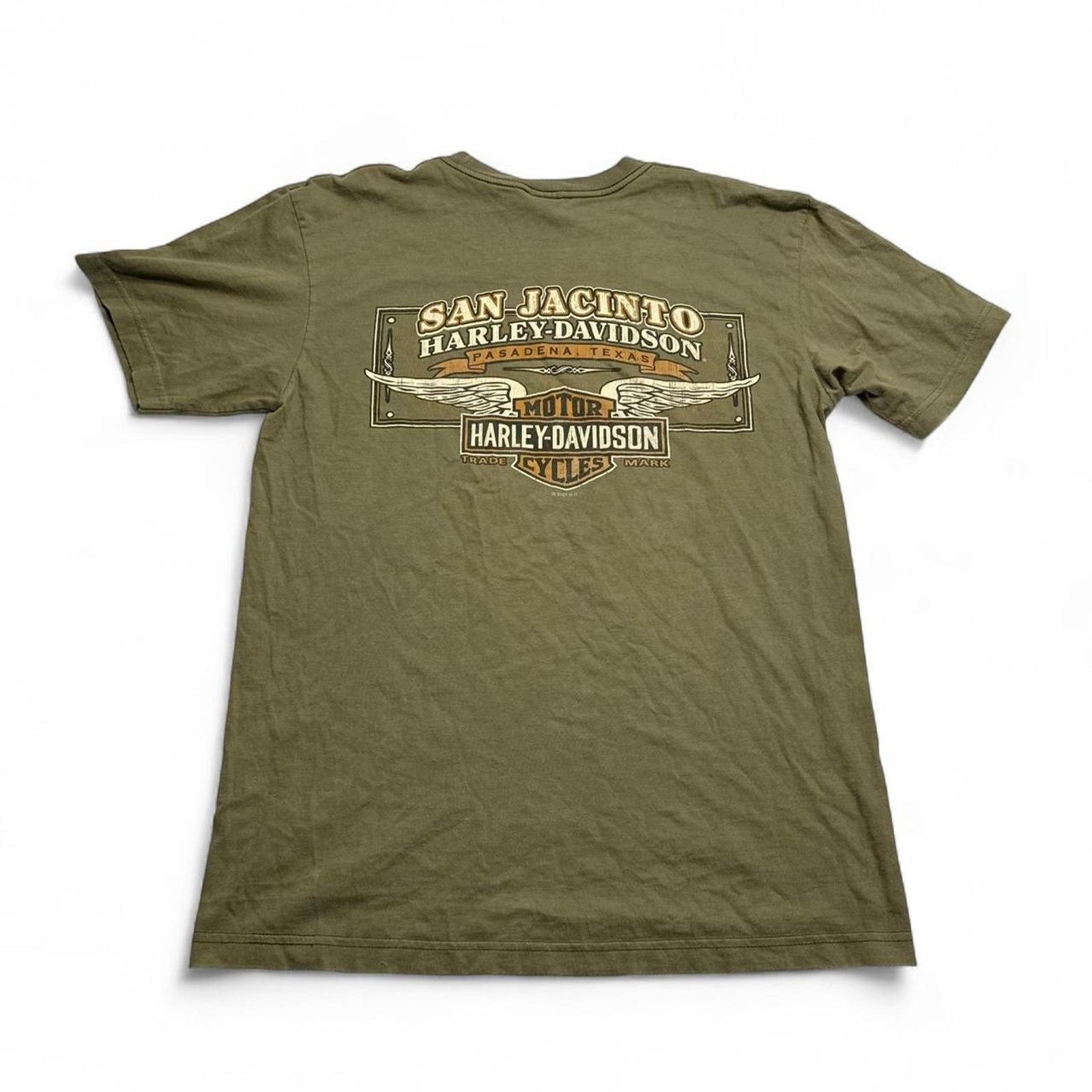 Harley Davidson San Jacinto Harley Davidson Pasadena TX Skull Tee Size Large Size US L / EU 52-54 / 3 - 2 Thumbnail