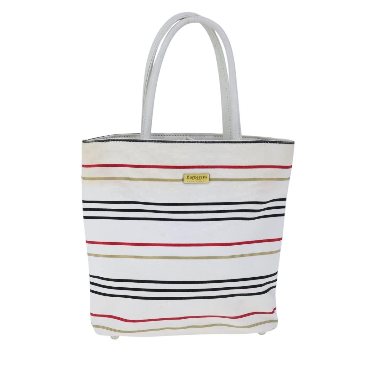 Burberry White Canvas Handbag (Pre-Owned) Size ONE SIZE - 1 Thumbnail