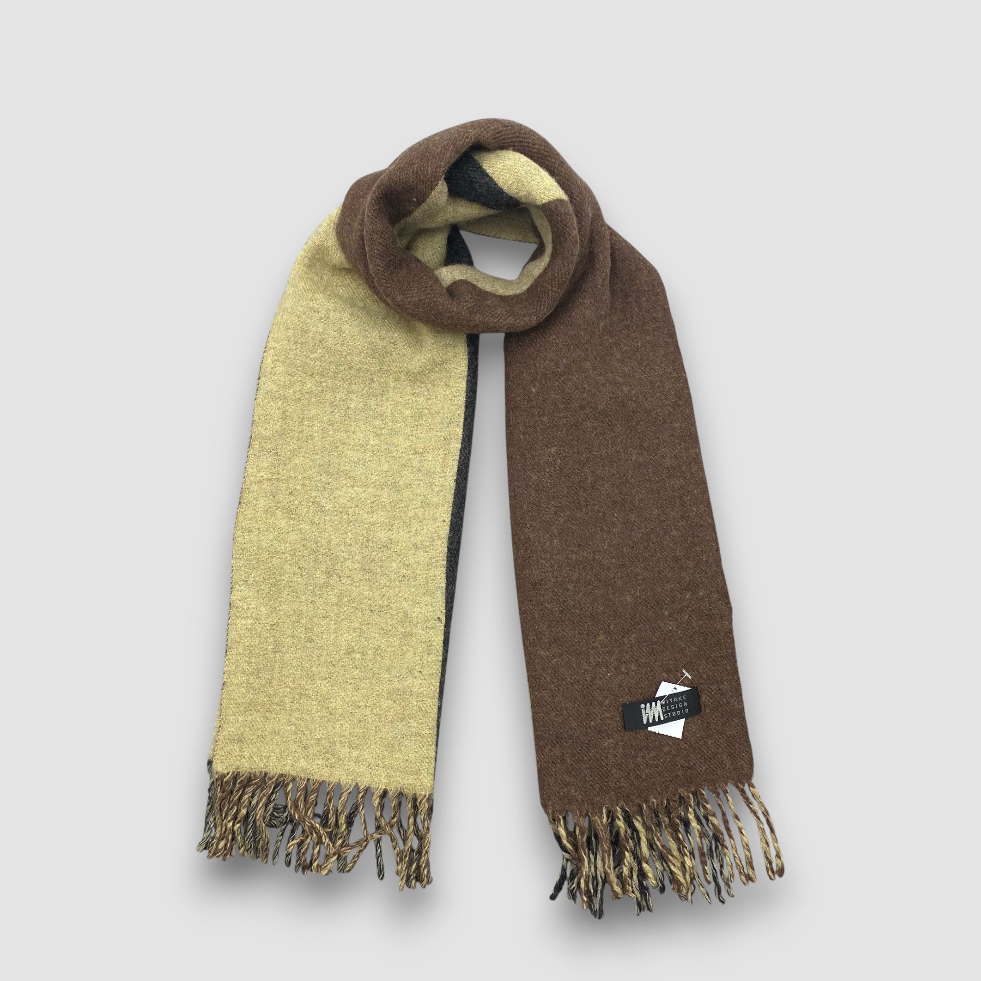 Issey Miyake Vintage Issey Miyake Scarf Muffler Wool Fringe Winter Size ONE SIZE - 1 Thumbnail