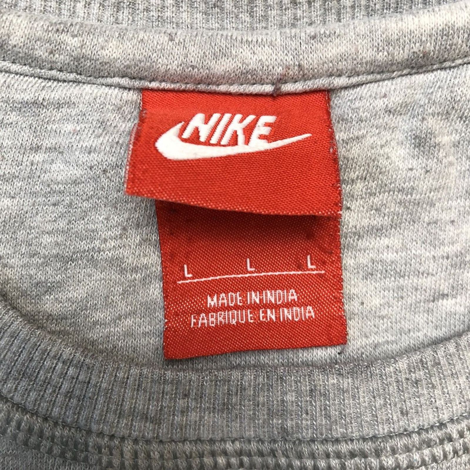 Nike × Vintage Nike Sportswear Sweatshirt Big Center Swoosh Fleece Pullover Size US L / EU 52-54 / 3 - 5 Thumbnail