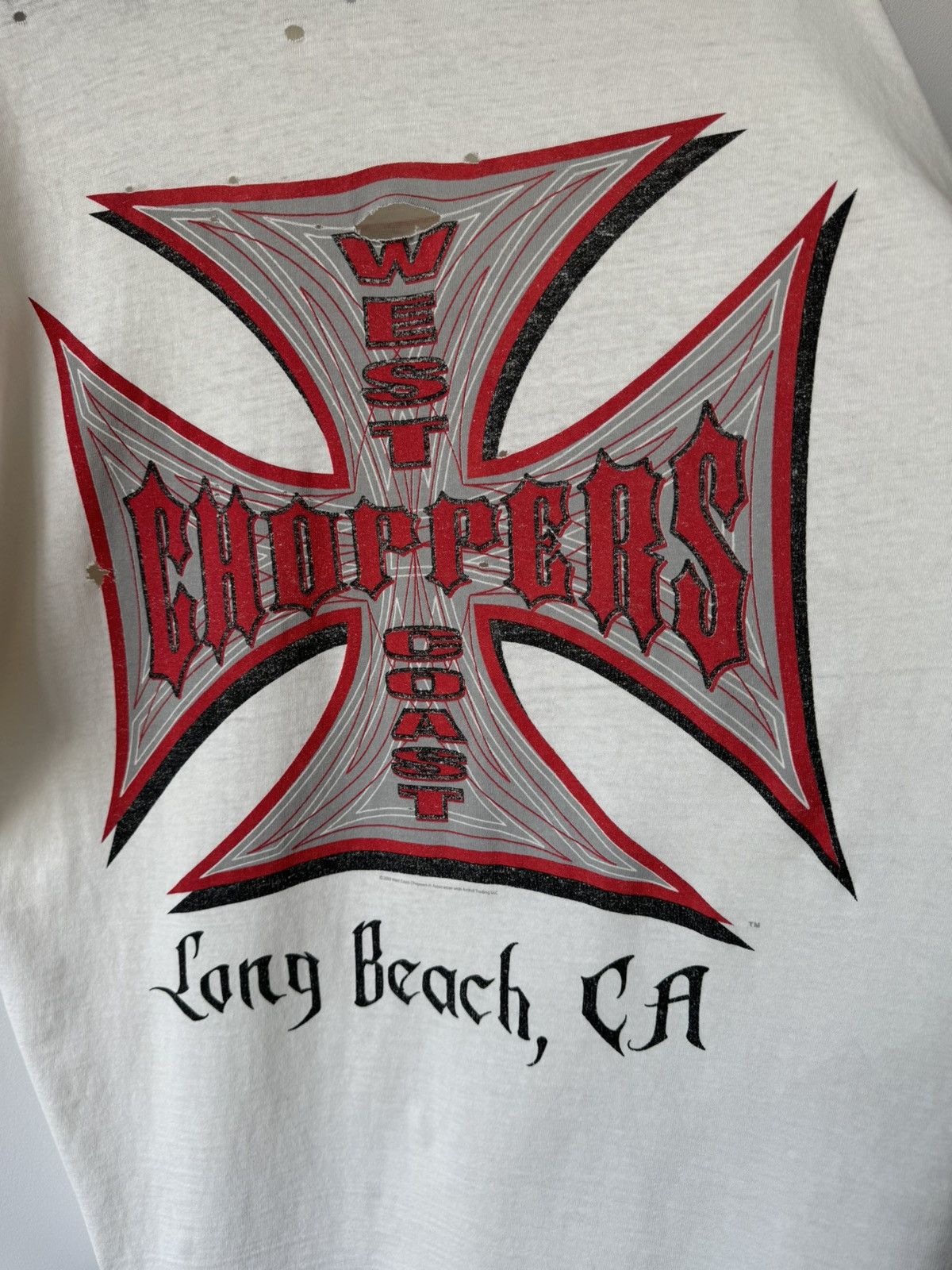 Vintage VINTAGE 90s THRASHED WEST COAST CHOPPERS WCC FADED OVERSIZED Size US XL / EU 56 / 4 - 7 Thumbnail