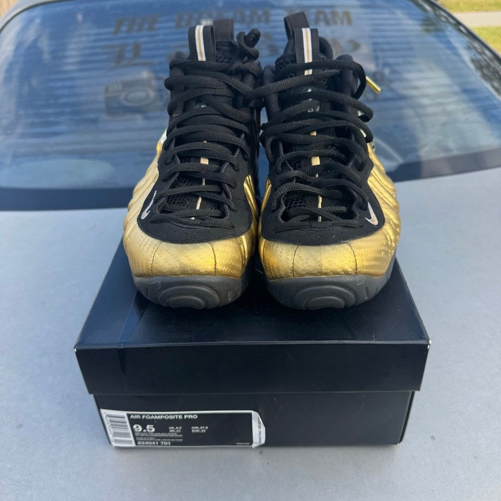 Nike Nike Air Foamposite Pro Metallic Gold Sneakers Size 9.5 Size US 9.5 / EU 42-43 - 4 Thumbnail