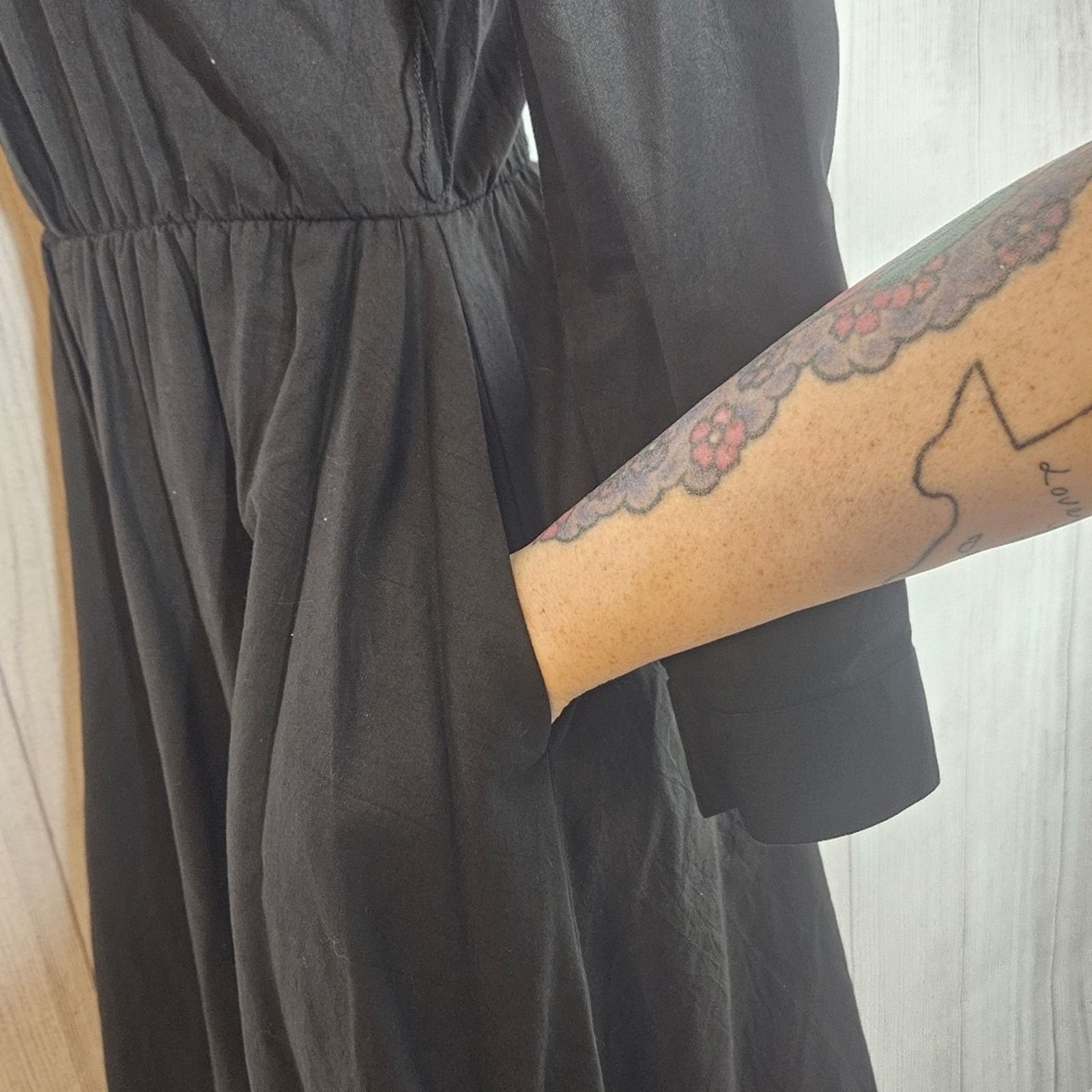 Vintage VTG 80s 90s Lilia Smith Purple & Black Western Shirt Dress Size S / US 4 / IT 40 - 4 Thumbnail