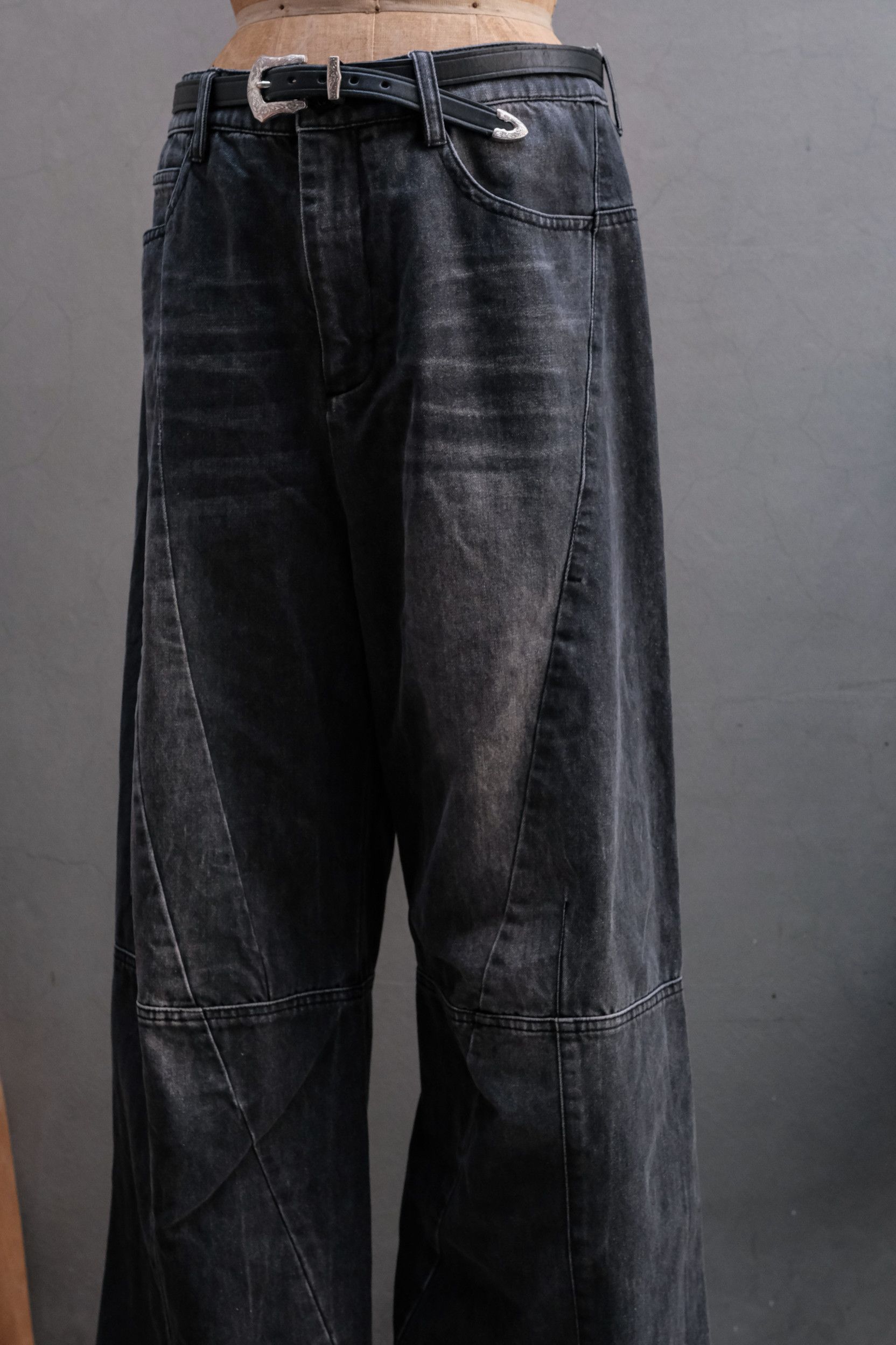 Professor.E Professor.E 23SS | Curved Panel Denim pant Size US 30 / EU 46 - 2 Thumbnail