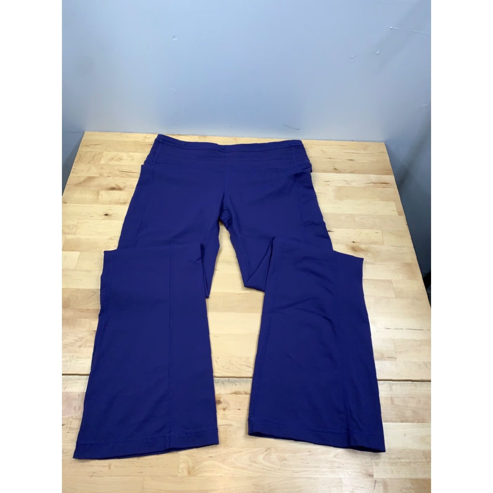 Prana prAna Olympia Wide Leg Athletic Leggings Womens L Purple Casual Activewear #8966 Size 36" / US 14 / IT 50 - 2 Thumbnail