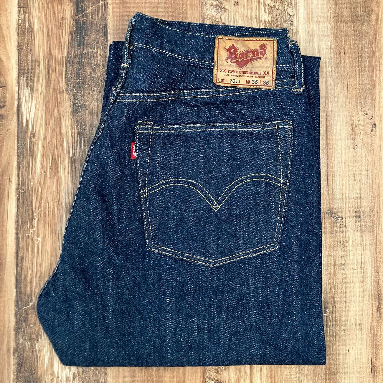 Japanese Brand BARNS OUTFITTERS BR8-7011 W33xL33 Selvedge Denim 90s Vintage Size US 33 - 3 Thumbnail