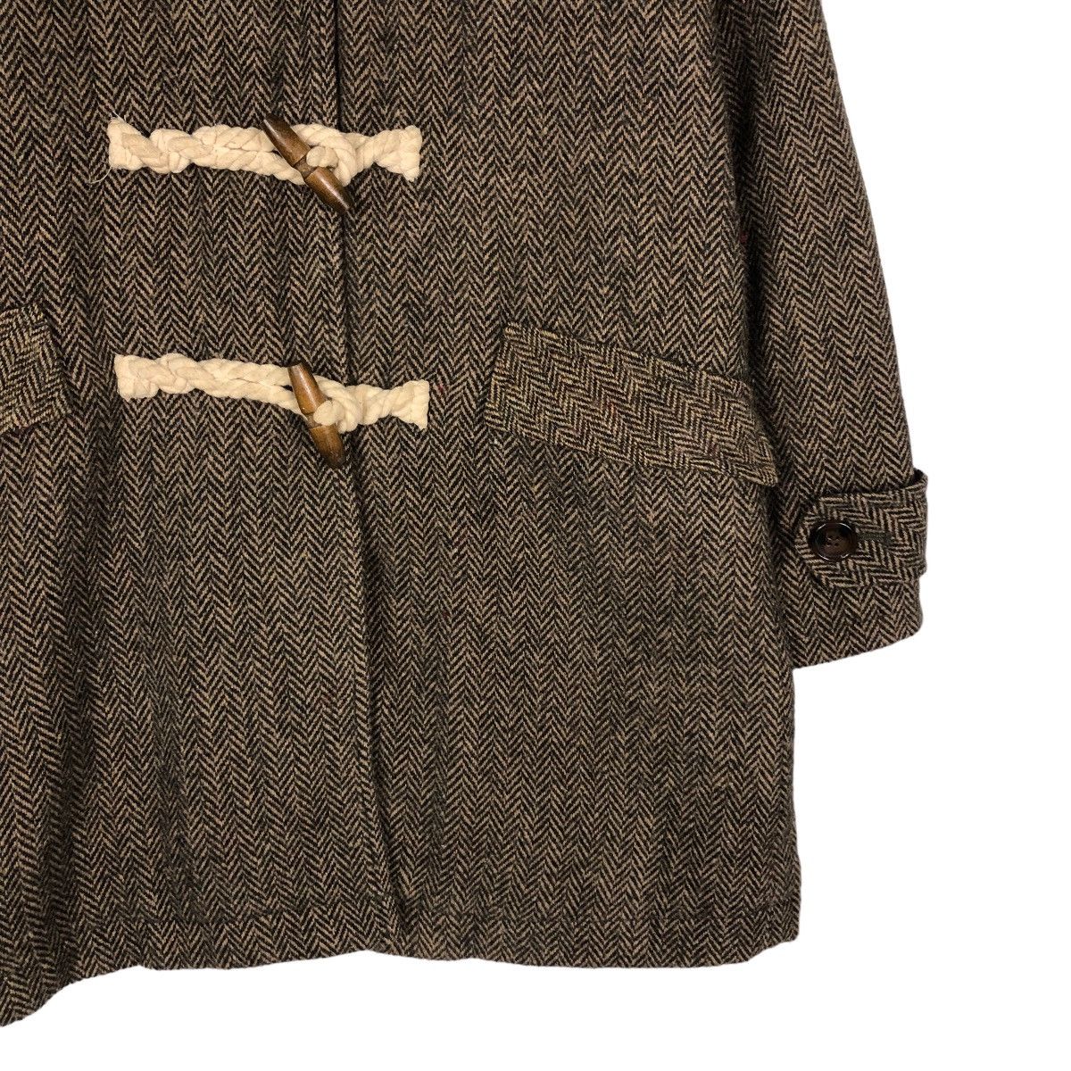 Harris Tweed 📌VINTAGE LONG JACKET WOOL HARRIS TWEED Size US M / EU 48-50 / 2 - 7 Thumbnail