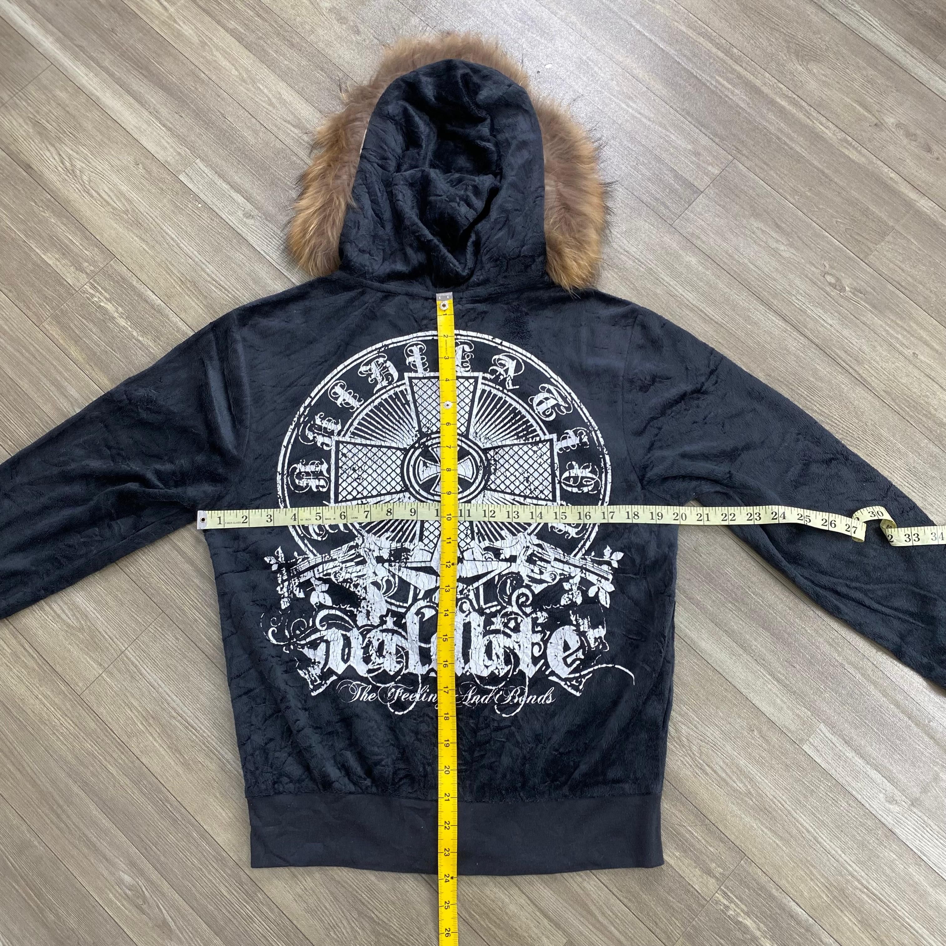Japanese Brand RARE💥 2000s Wild Life Tornado Mart Lgb Style Fur Zip Hoodie Size US M / EU 48-50 / 2 - 13 Thumbnail