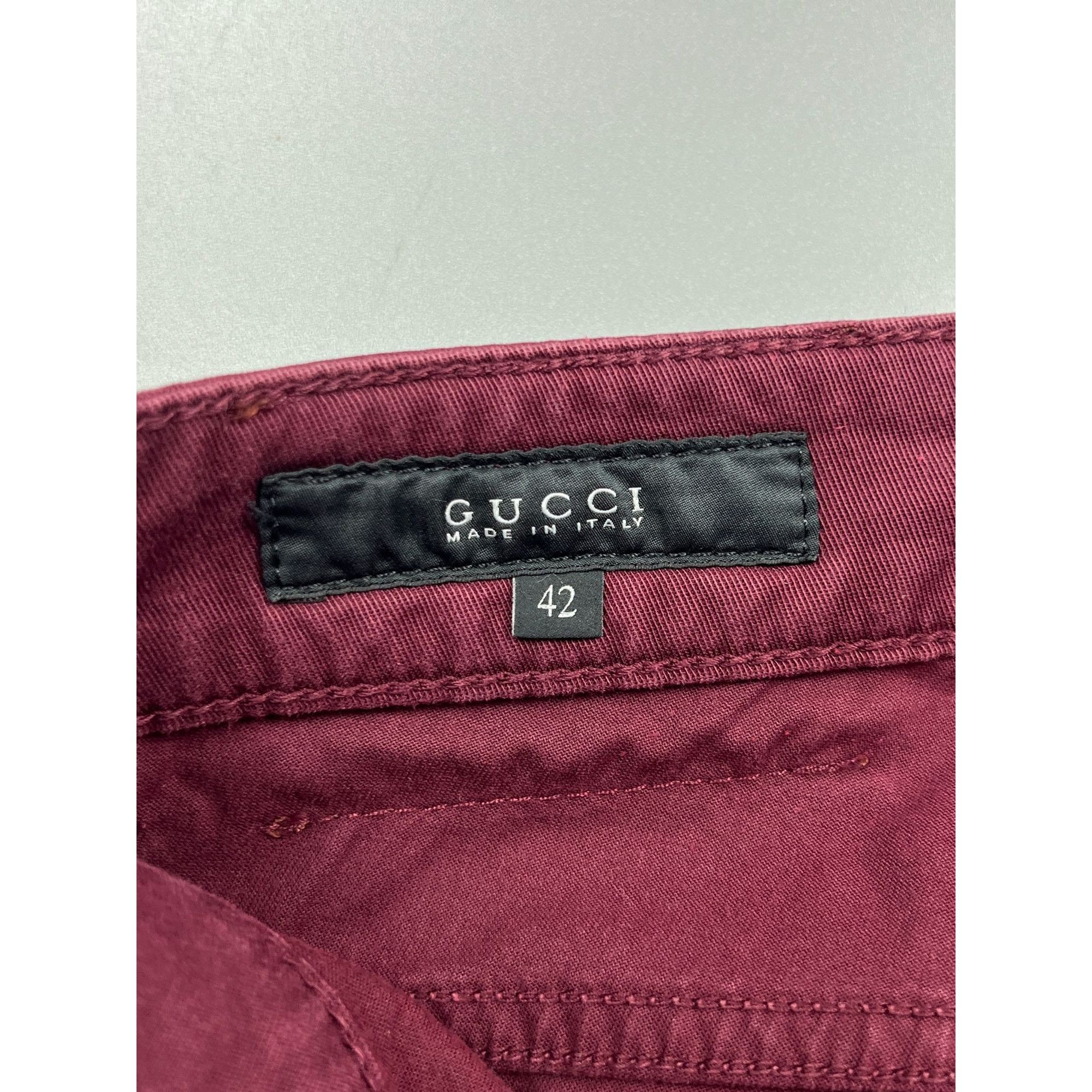 Gucci Gucci New Leggings Burgundy Pants (Y0850) Size 28" / US 6 / IT 42 - 7 Thumbnail