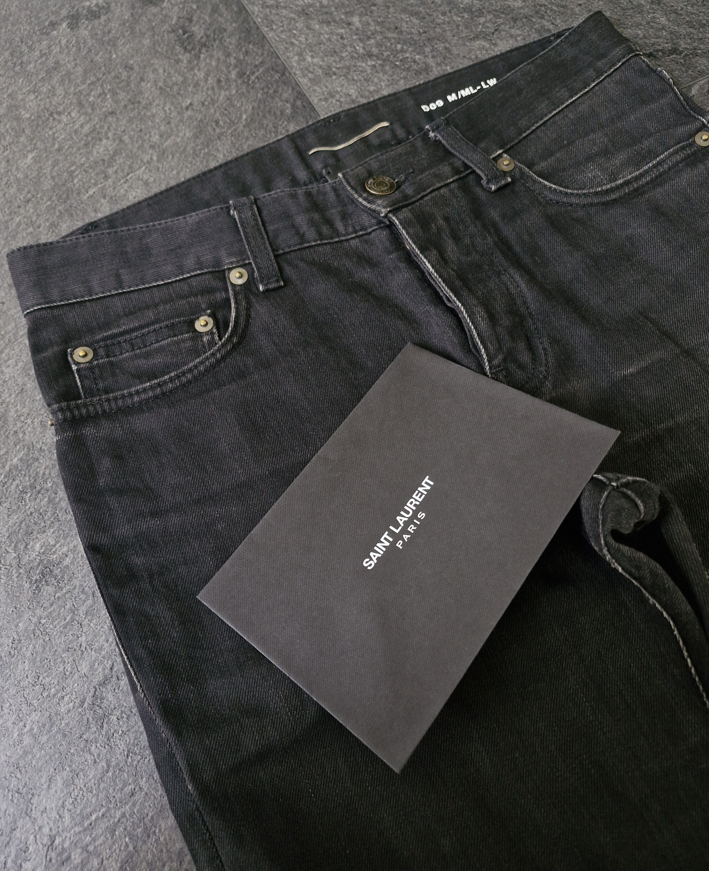 Saint Laurent Paris SS15 Black Flare D09 Denim Jeans Size US 28 / EU 44 - 7 Thumbnail